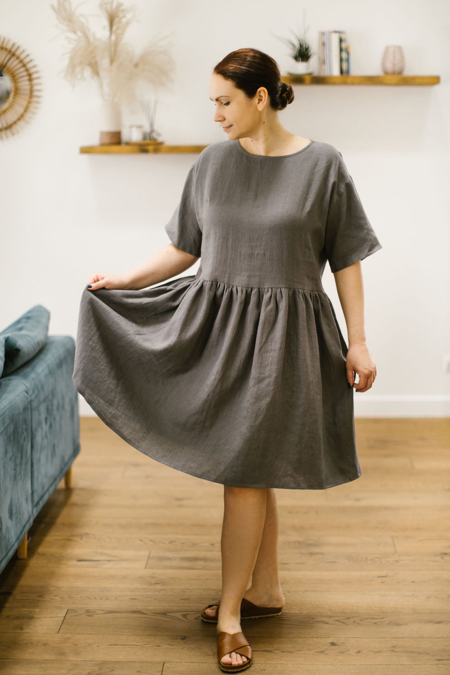 Linen Dress with Pockets
