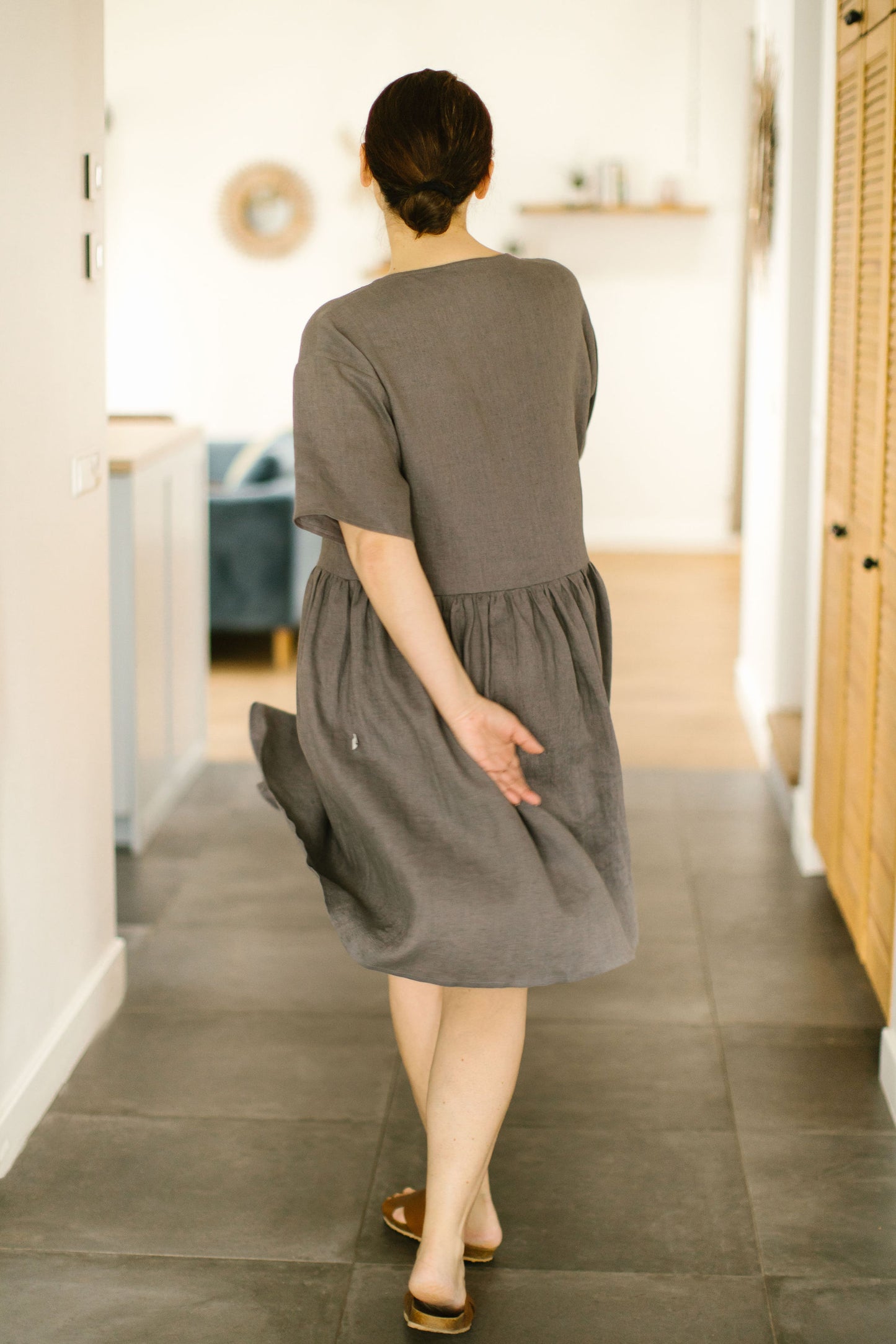 Womens linen tunic dress