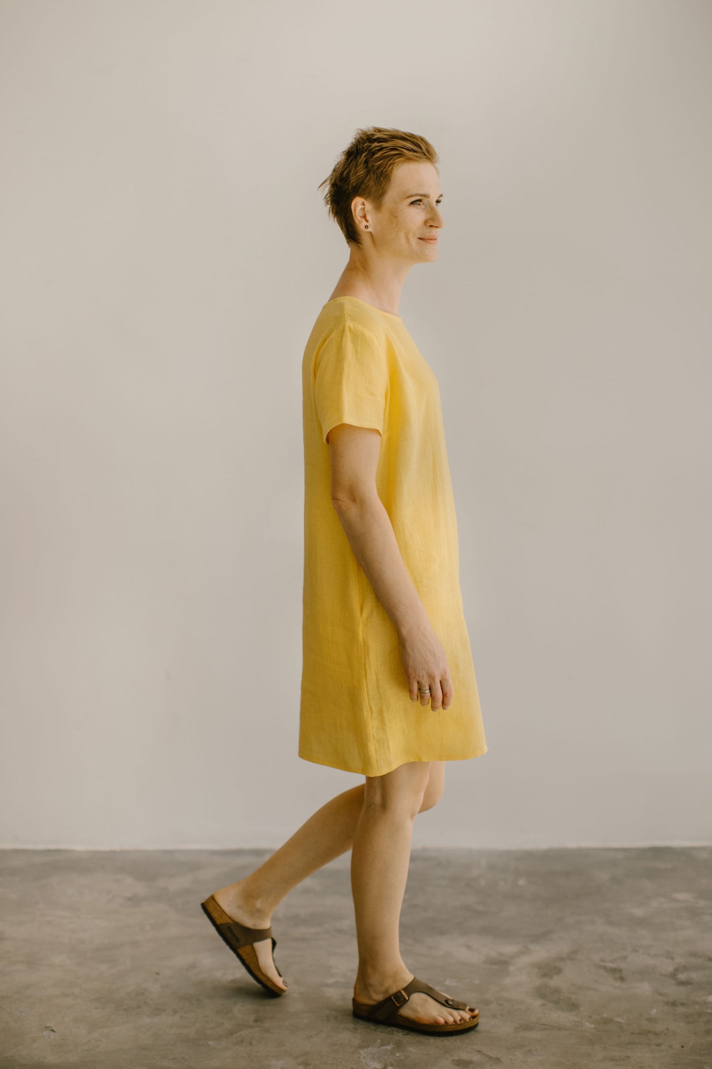 Oversized simple linen dress for summer ALISA