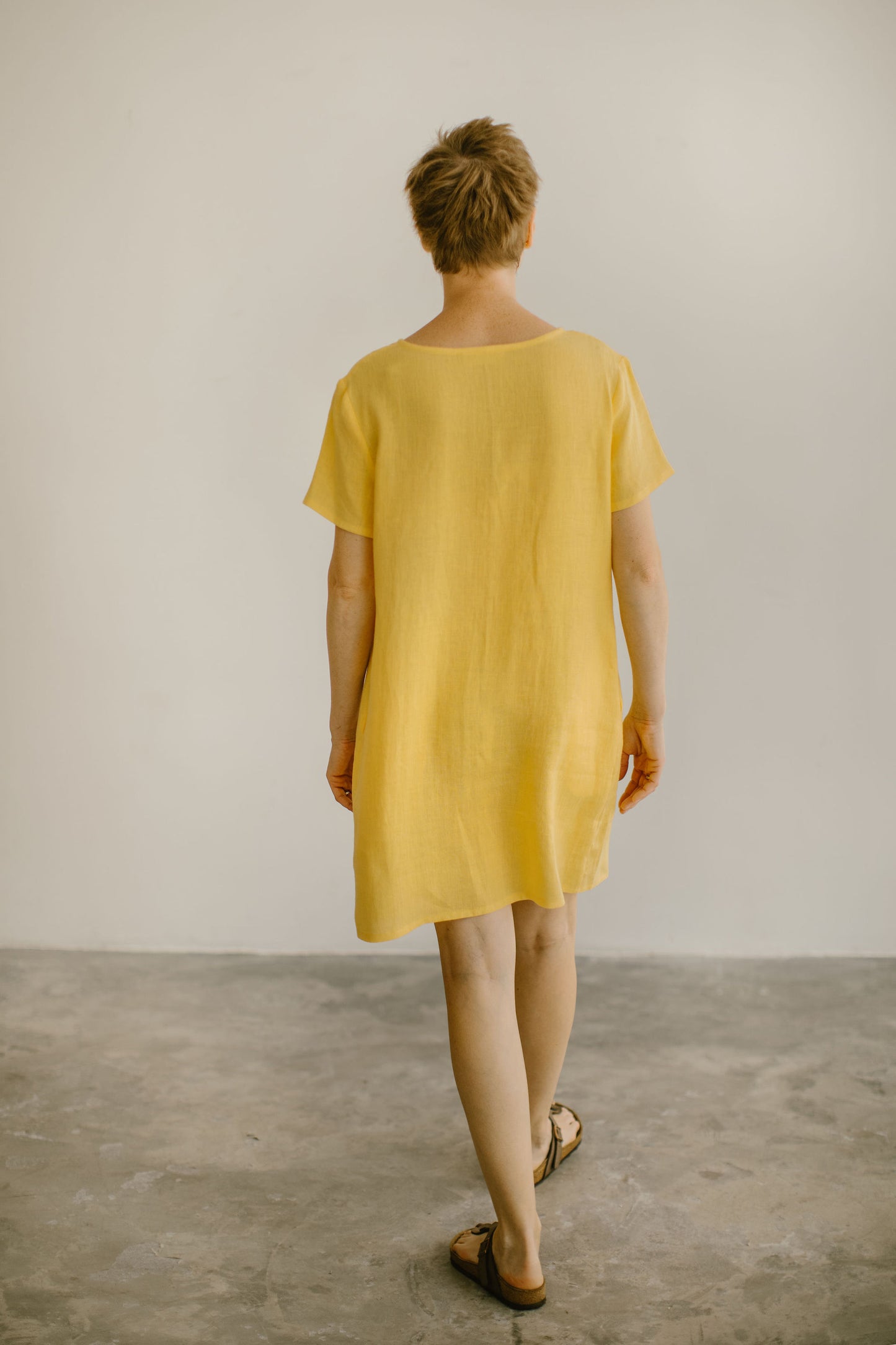 Oversized simple linen dress for summer ALISA
