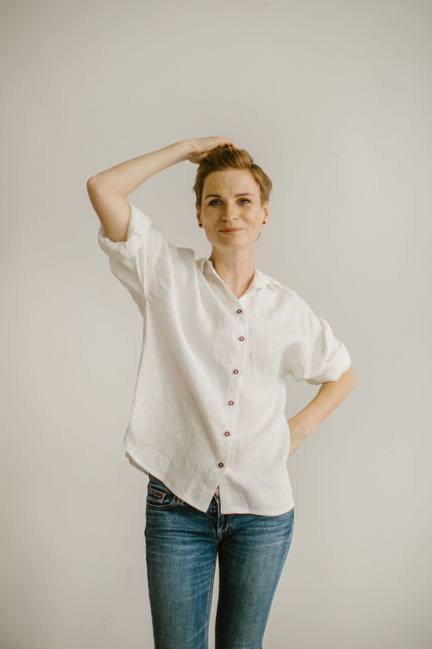 Classic linen button up shirt DOLLY