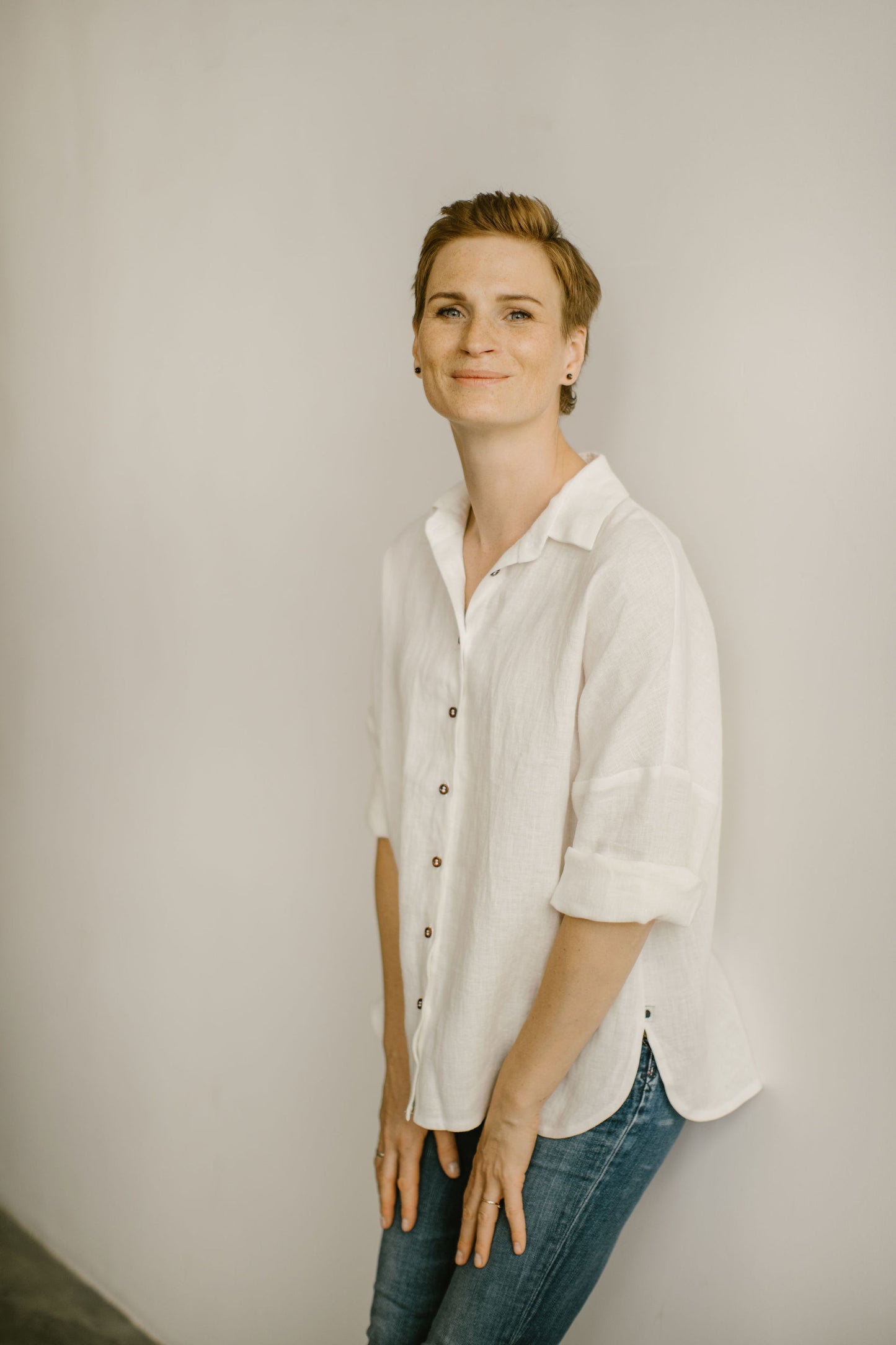 Classic linen button up shirt DOLLY