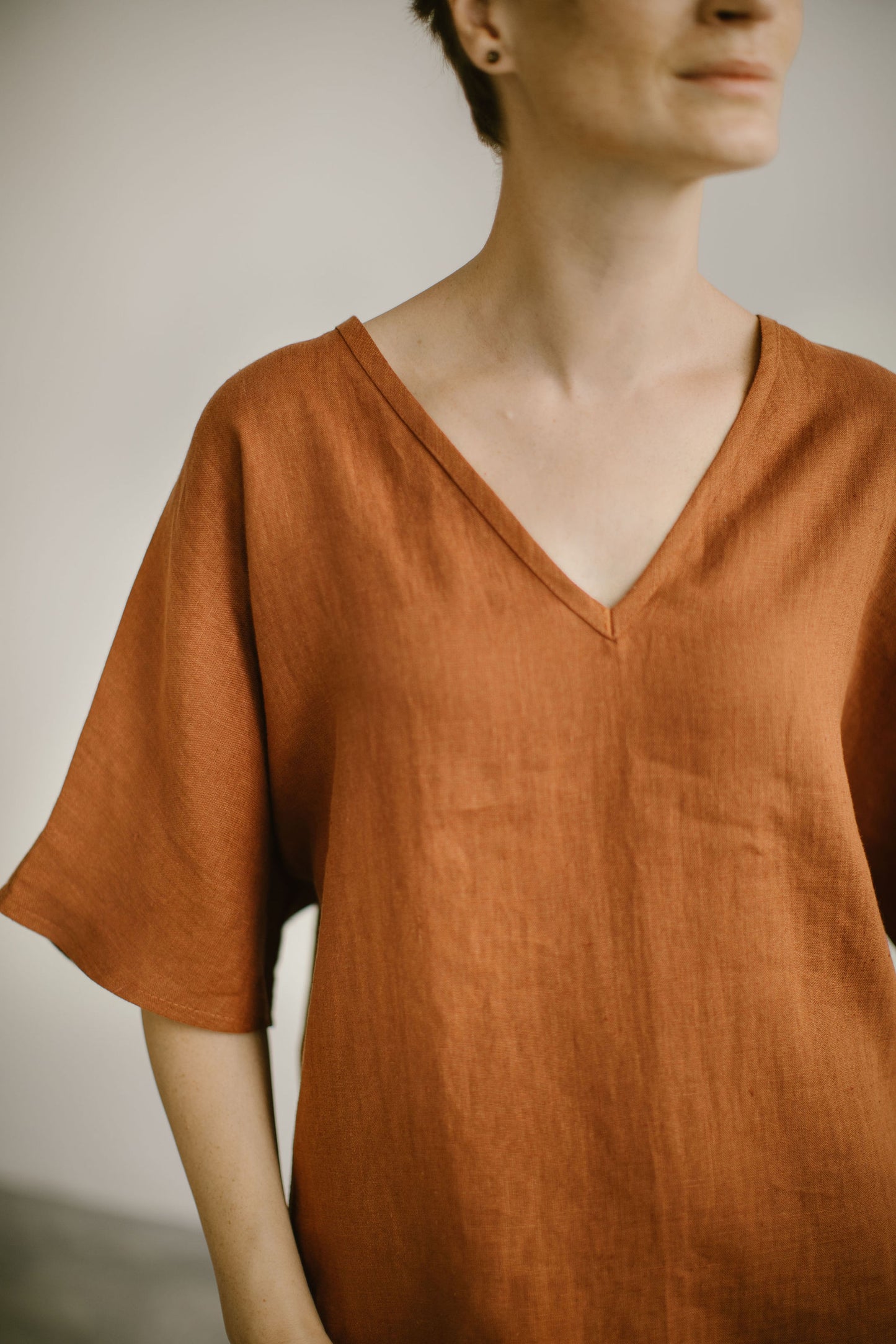 Simple kimono tunic LILA