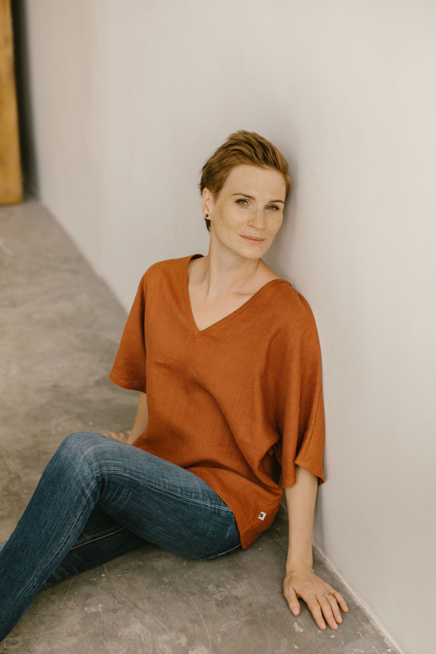 Simple kimono tunic LILA