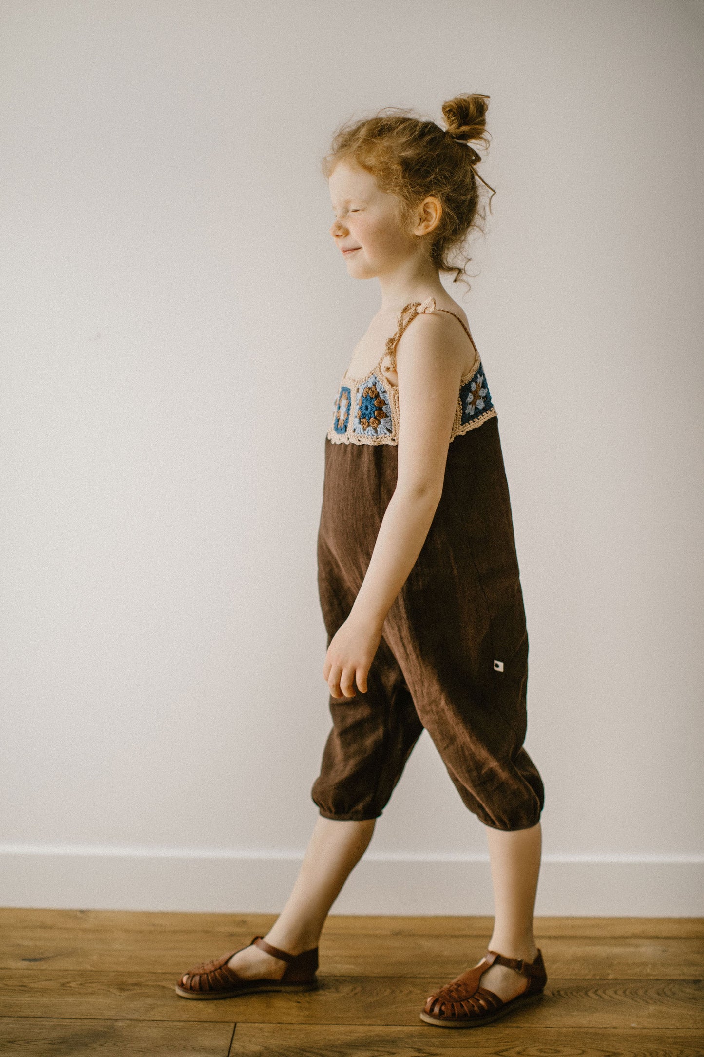 Toddler girls harem overalls