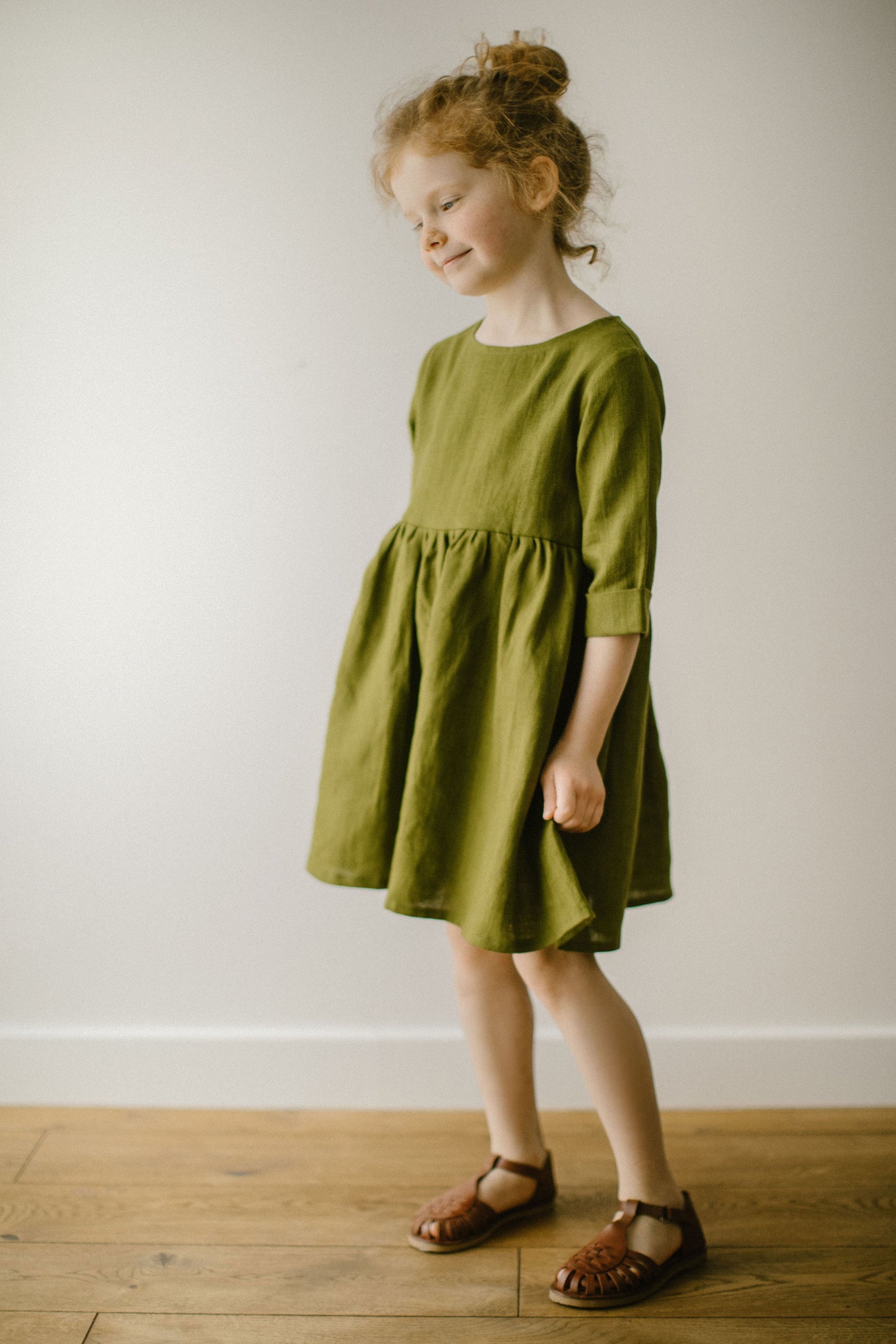 Linen summer dress for girls