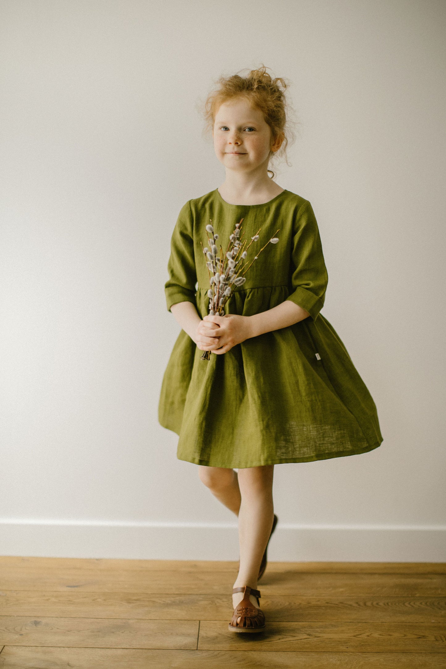 Linen summer dress for girls