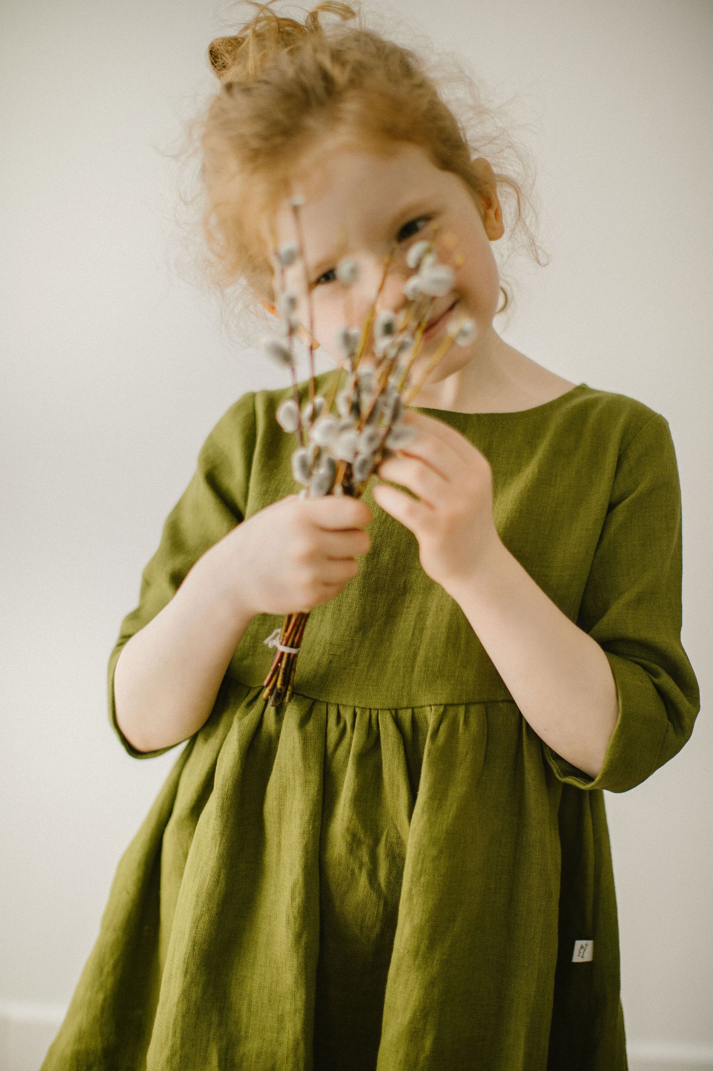 Linen summer dress for girls