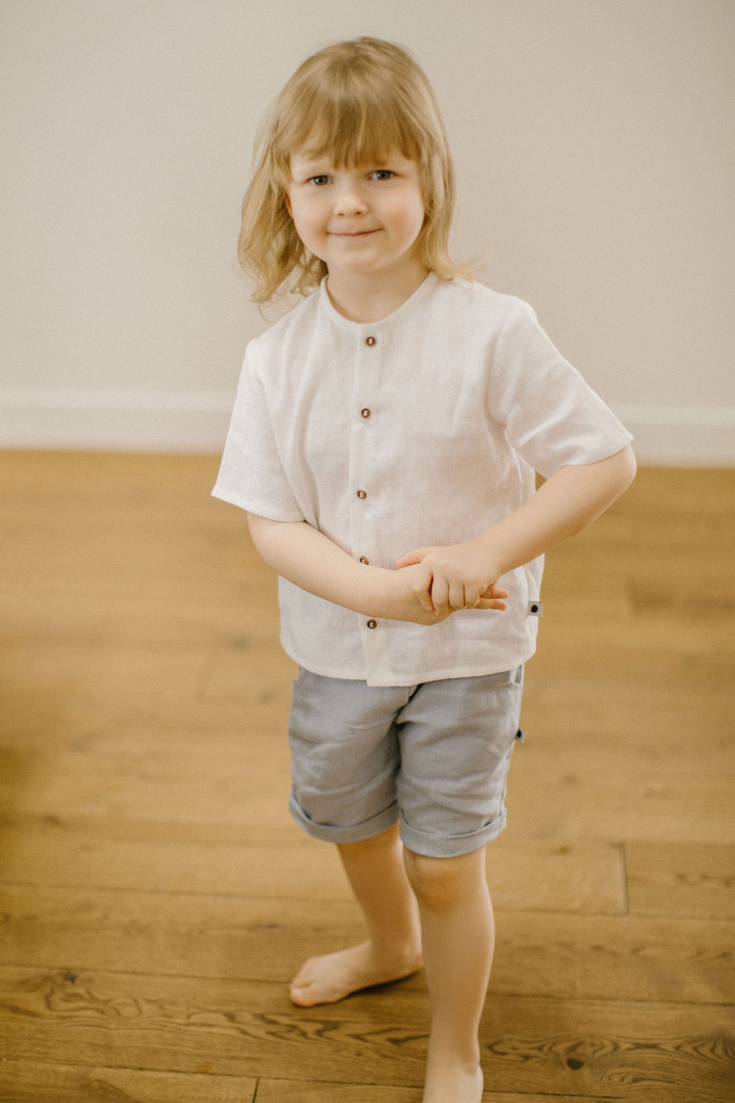Linen button up shirt for boys