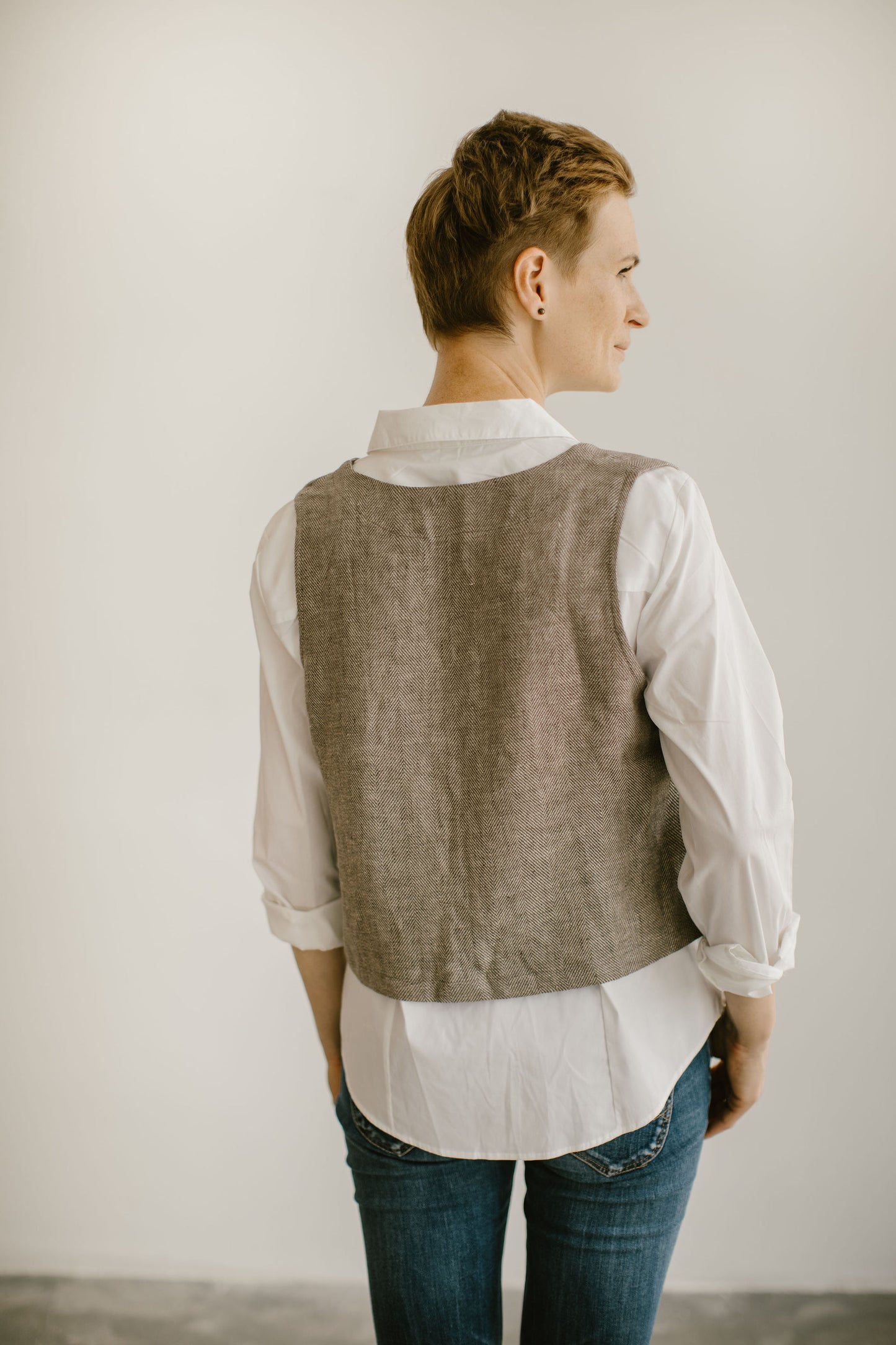 Linen women vest JUNE