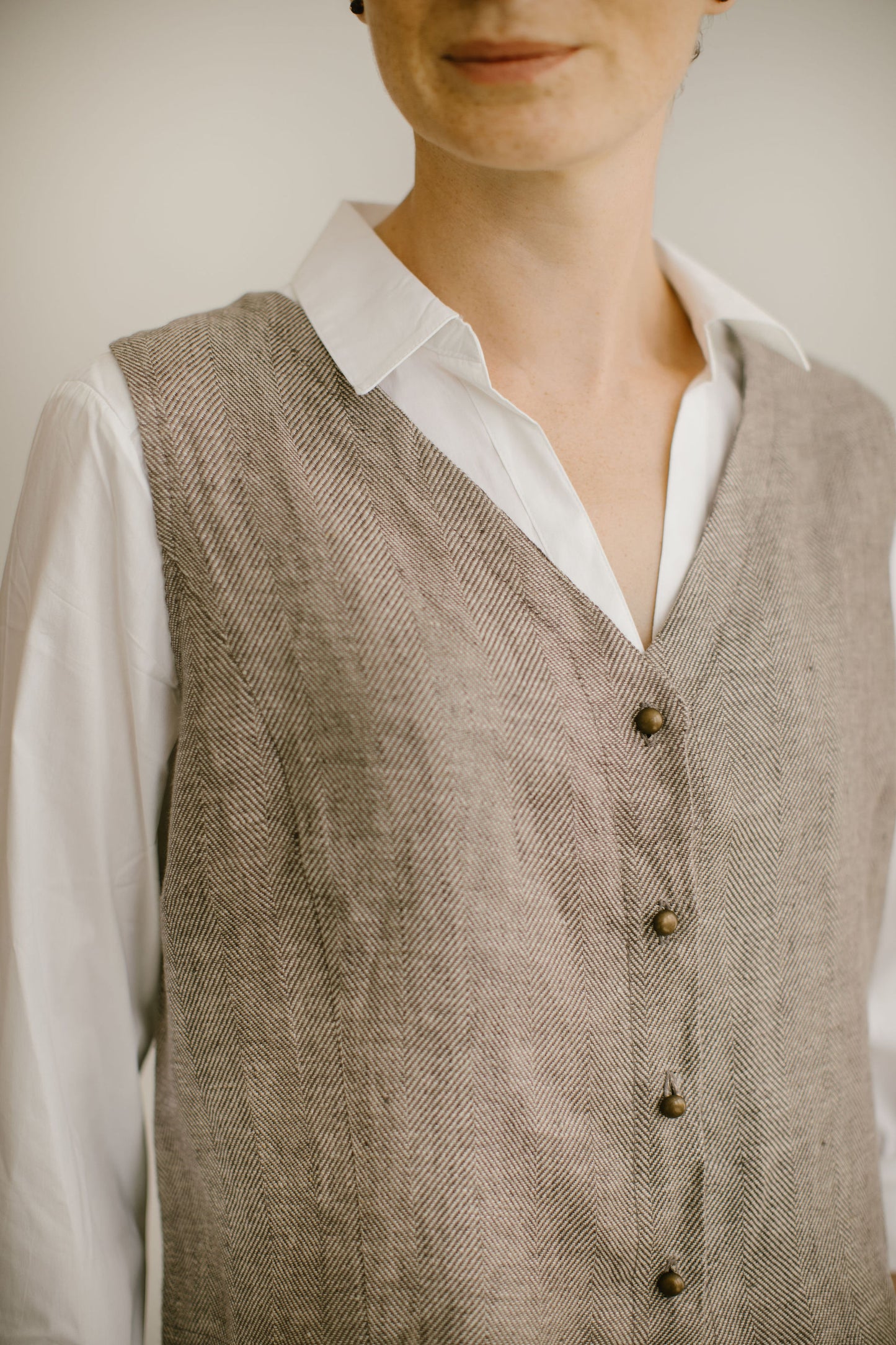 Linen women vest JUNE