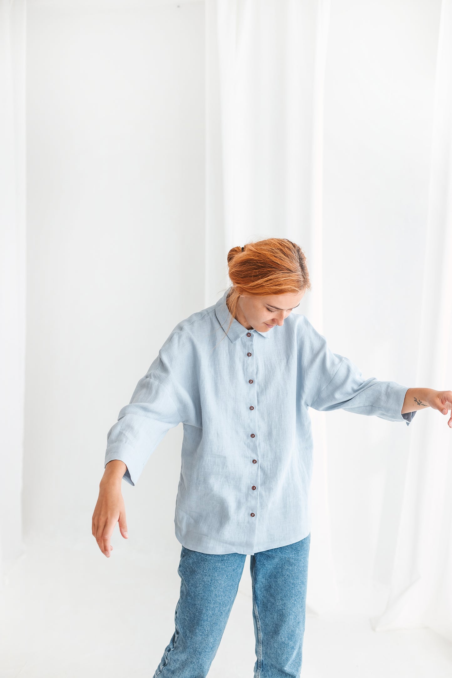 Classic linen button up shirt DOLLY