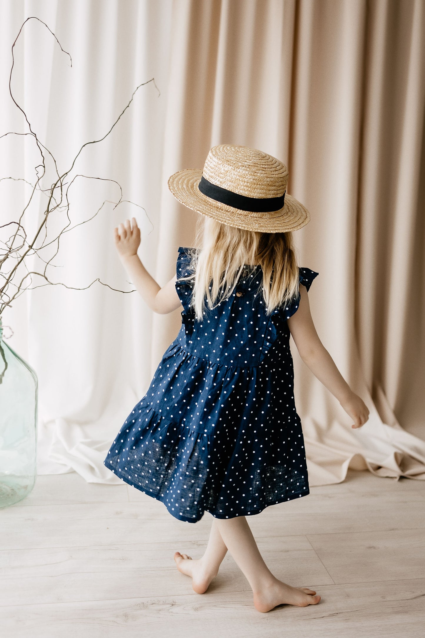 Design of this A-line summer dress is ageless and will suit birthday or any other formal event like wedding, baptism, or else.