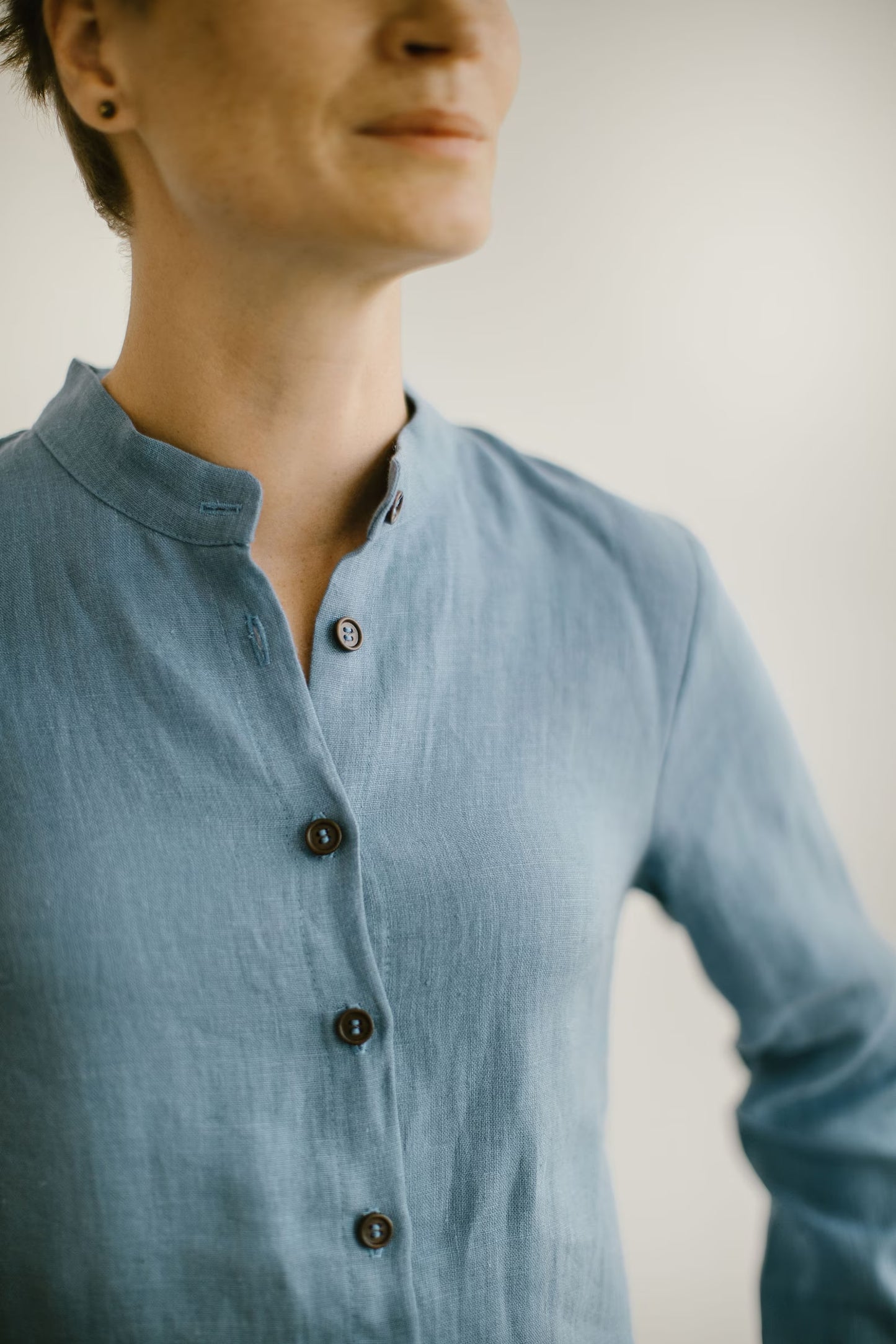 Classic linen button up shirt