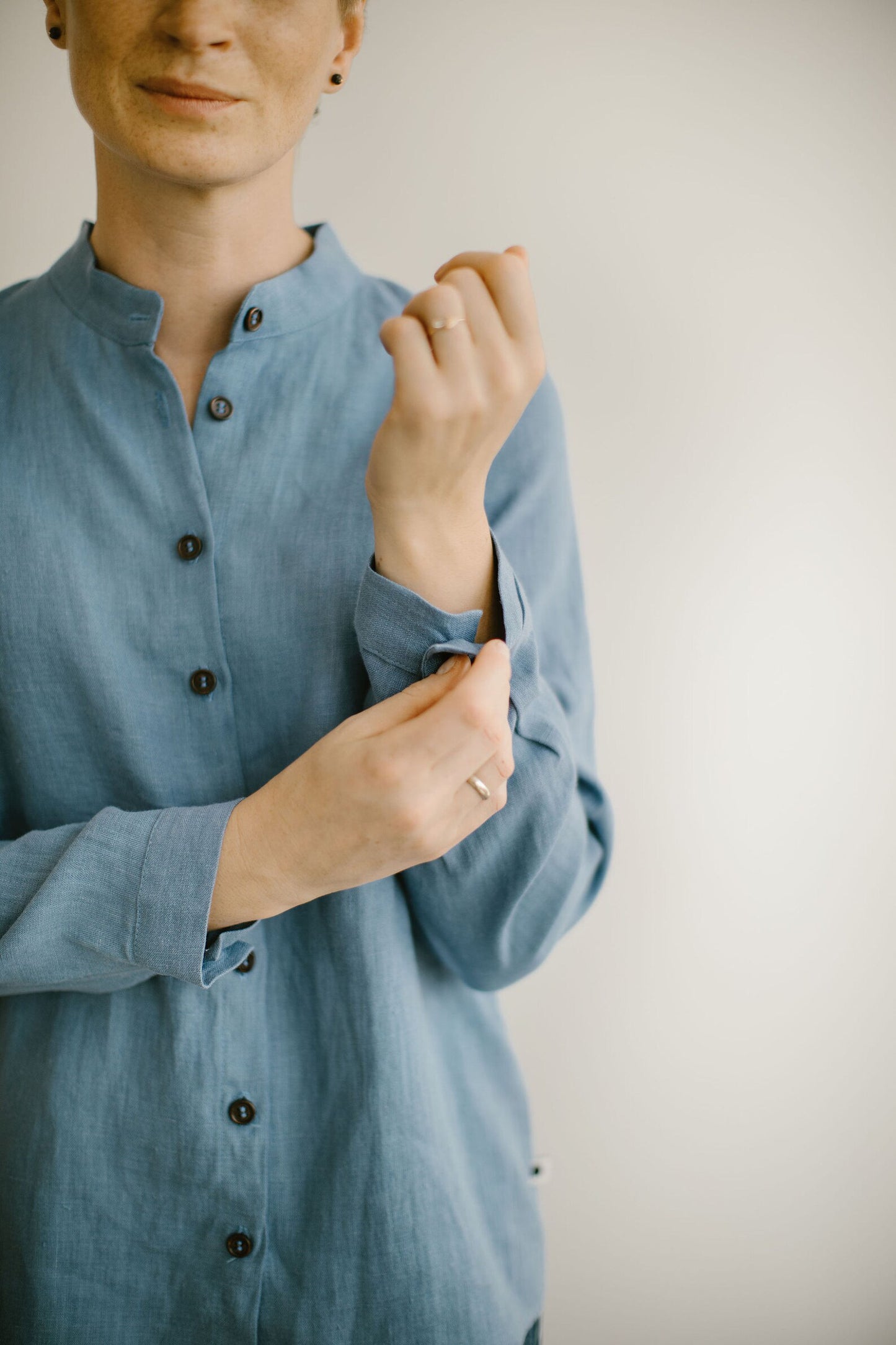 Classic linen button up shirt