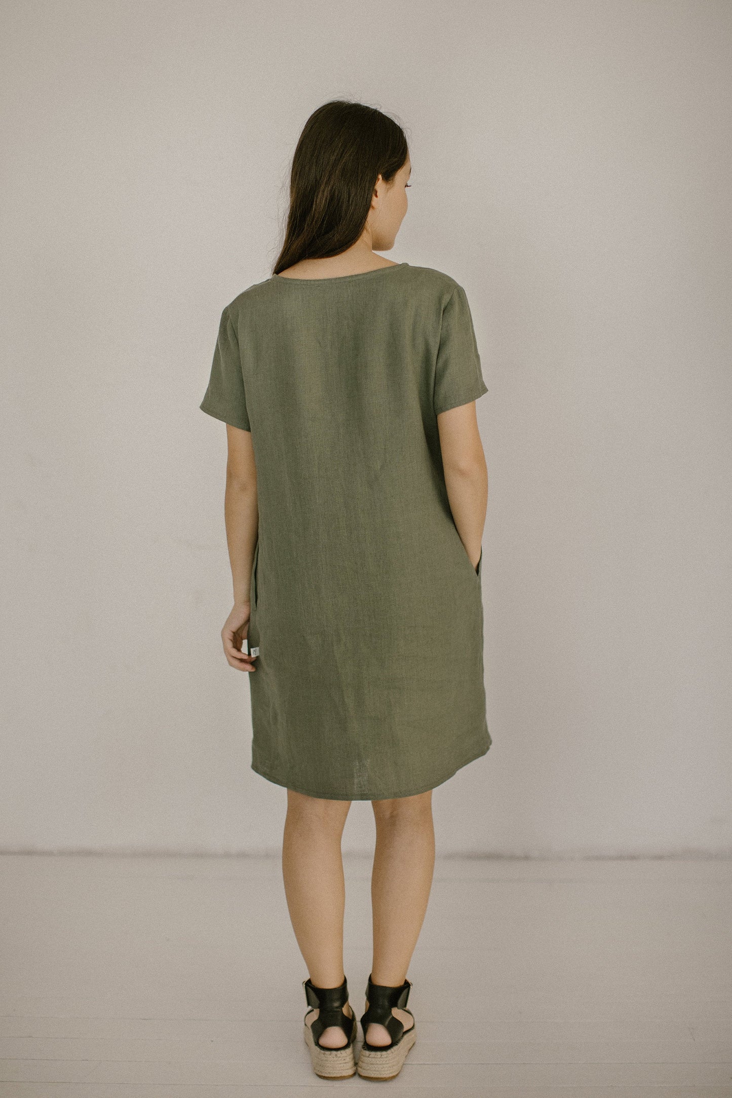 Oversized simple linen dress for summer ALISA