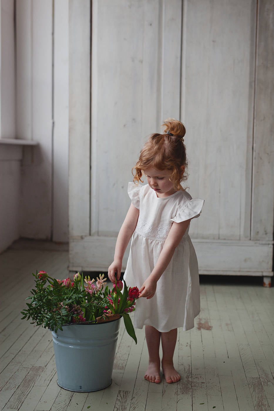 White baby girl‘s / toddler‘s wedding dress/READY TO SHIP
