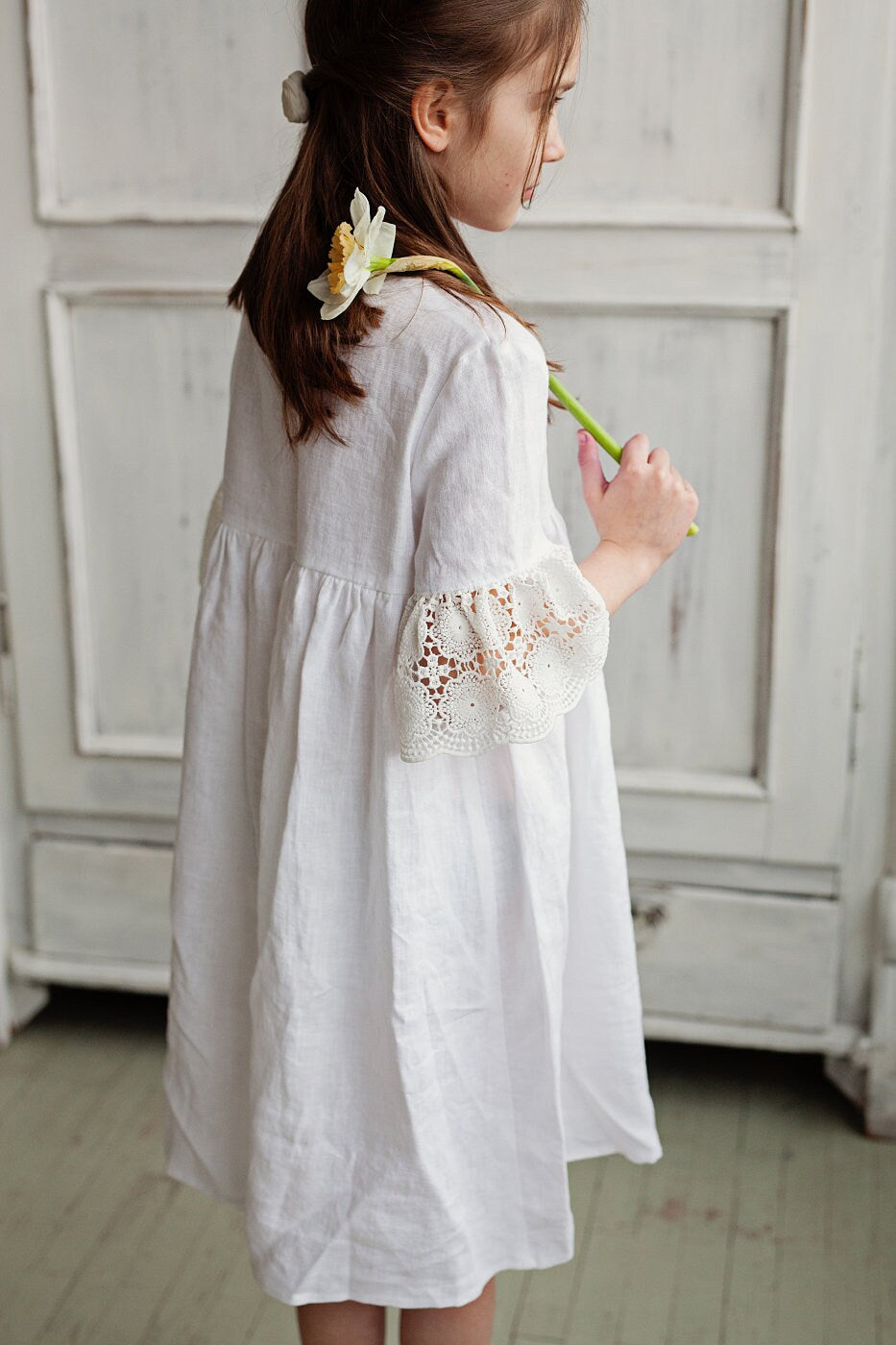 Bell sleeves flowy dress