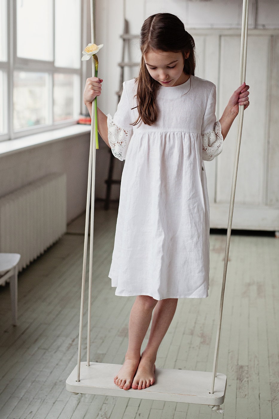 Bell sleeves flowy dress