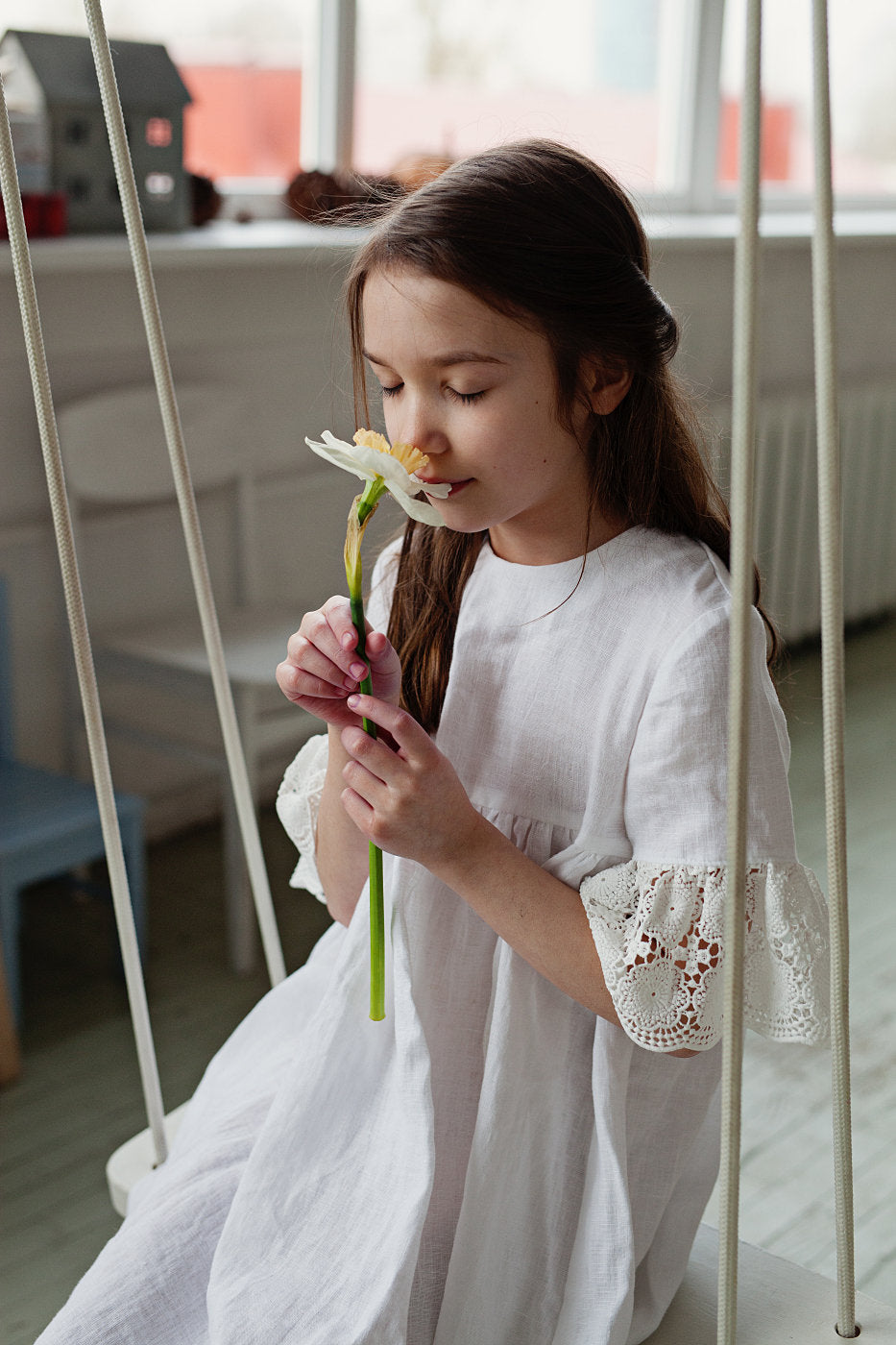 Bell sleeves flowy dress