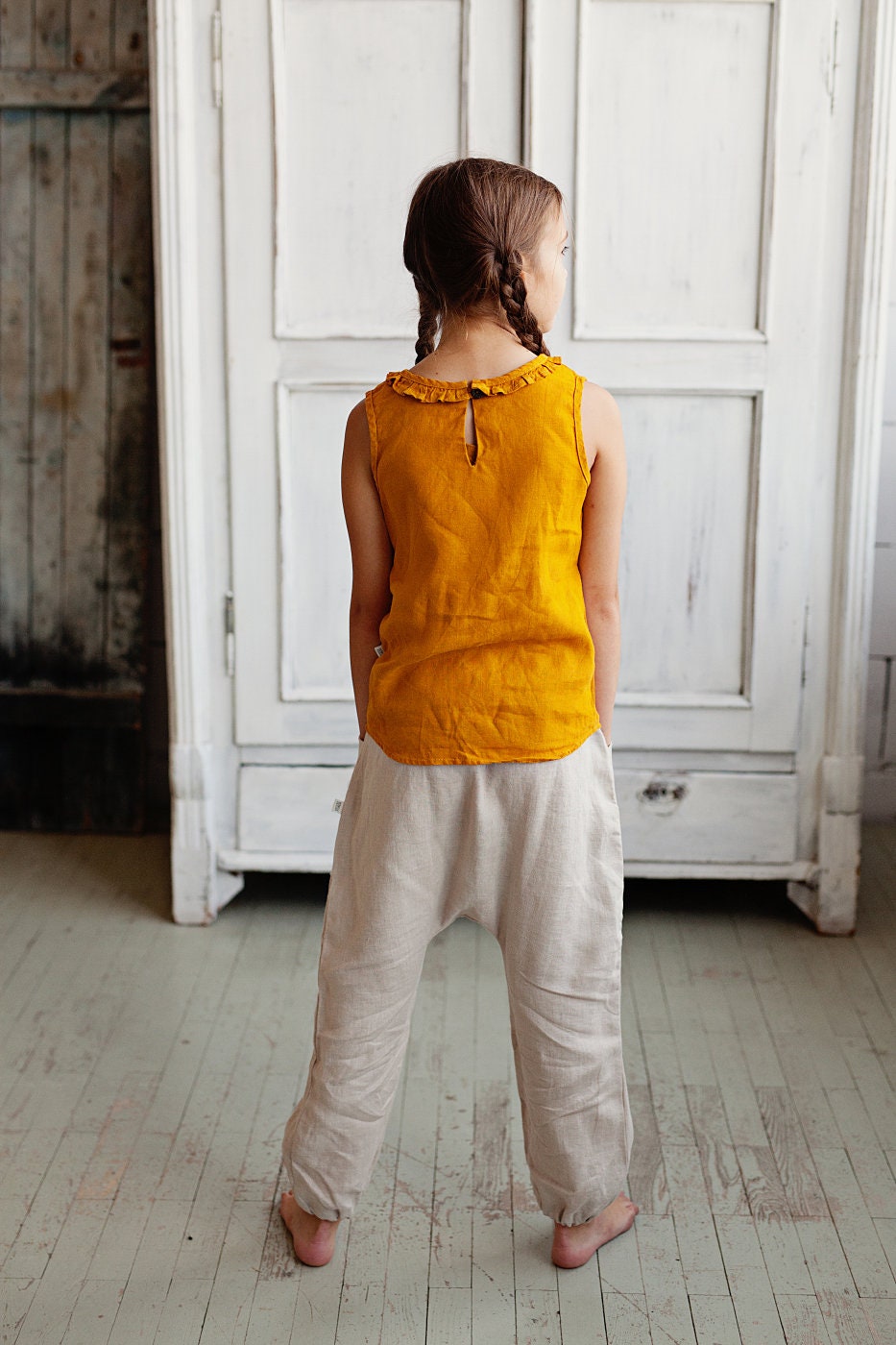 Girls‘ or boy‘s linen harem pants/ READY TO SHIP