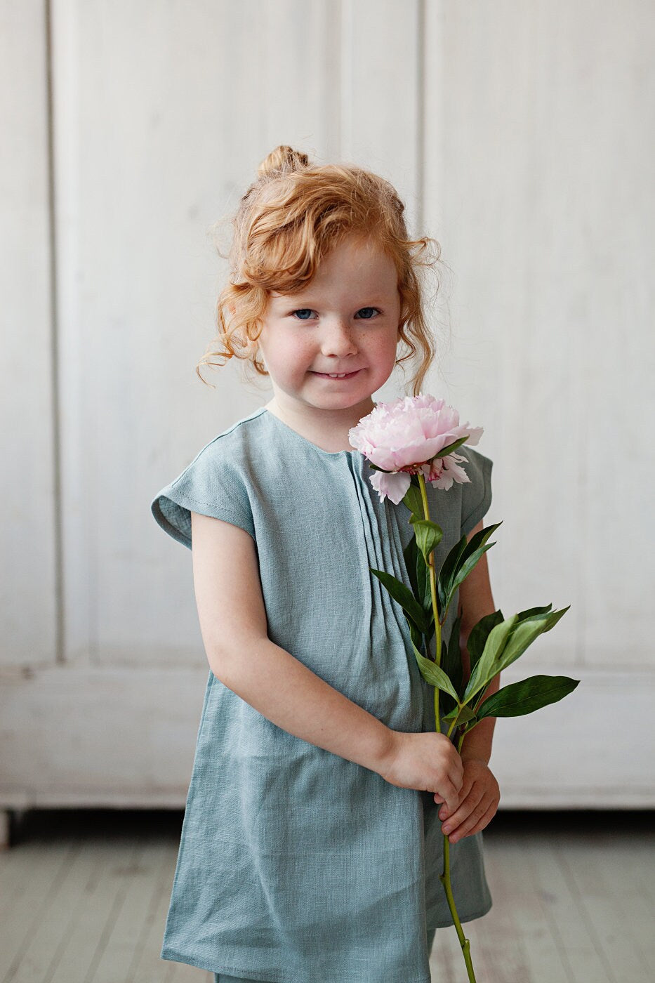 Linen kids set - tunic & pants
