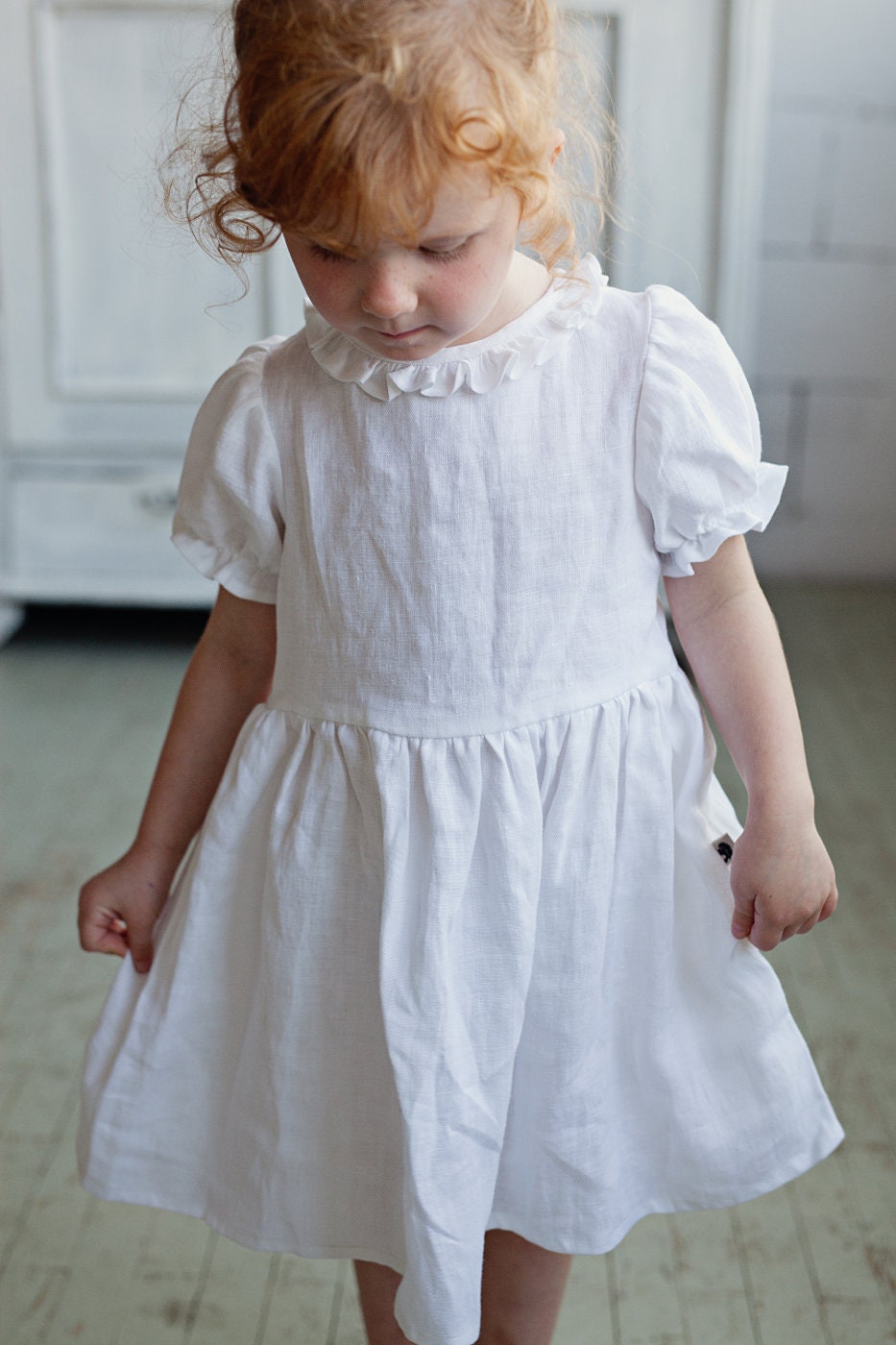 Flowergirl dress with ruffles