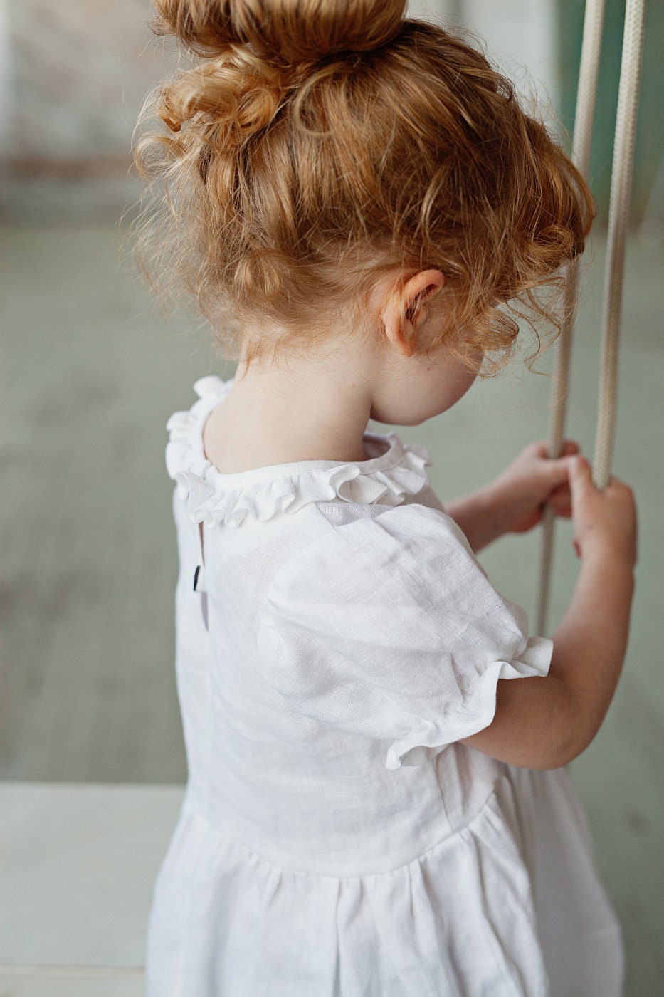 Flowergirl dress with ruffles