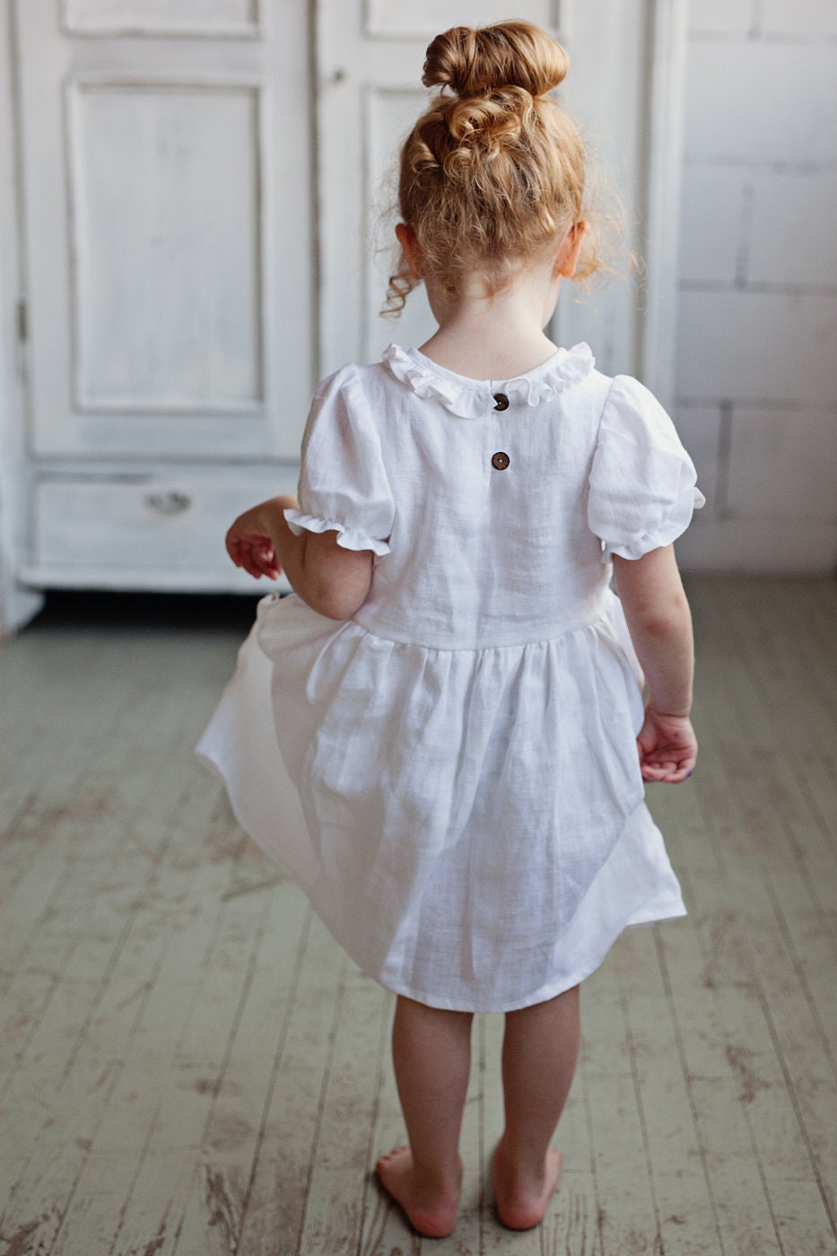 Flowergirl dress with ruffles