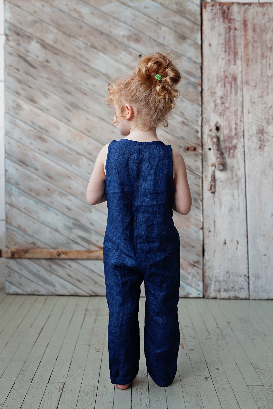 Adorable baby girls and toddlers linen overalls for summer ROXY