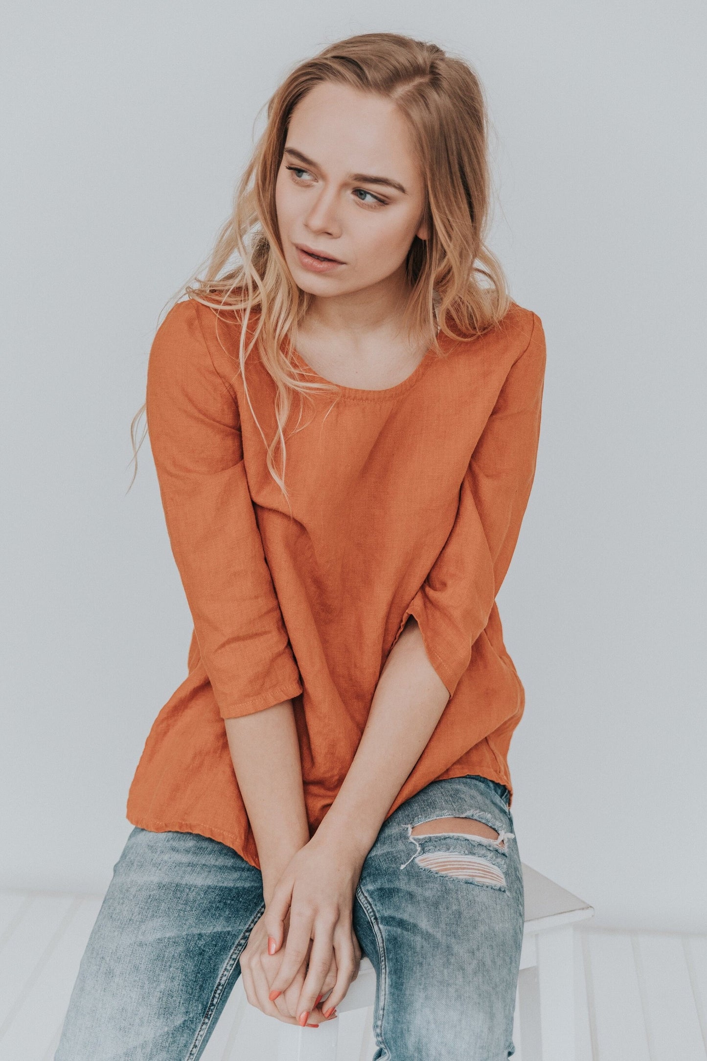 Casual linen top LUNA