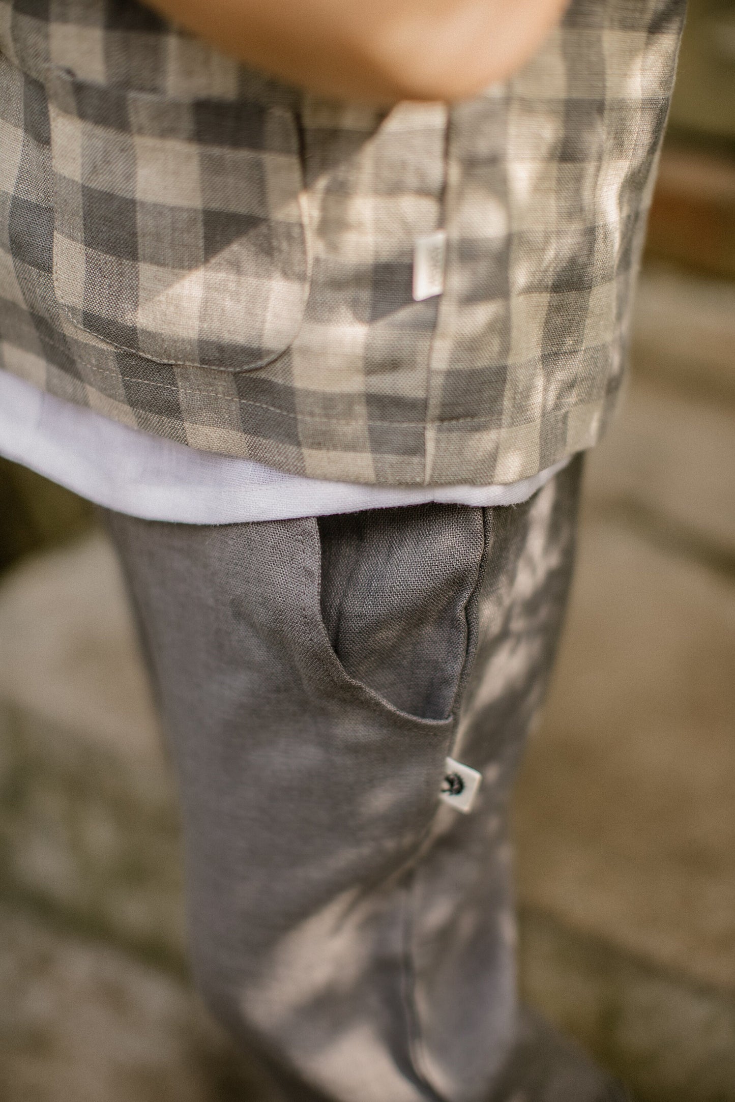 Linen cropped pants for boys/READY TO SHIP