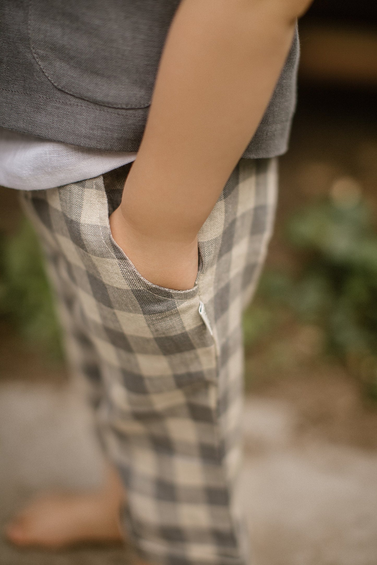 Ring bearer linen pants, size 110/ READY TO SHIP