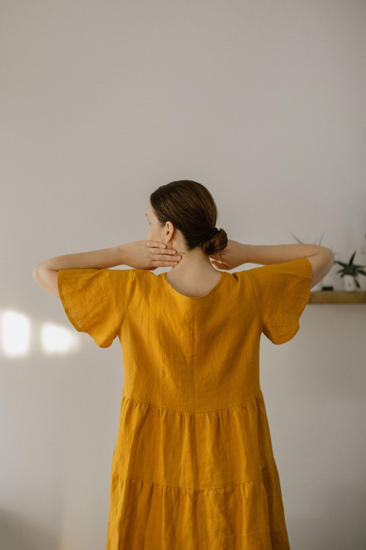 Plus size linen dress LORA