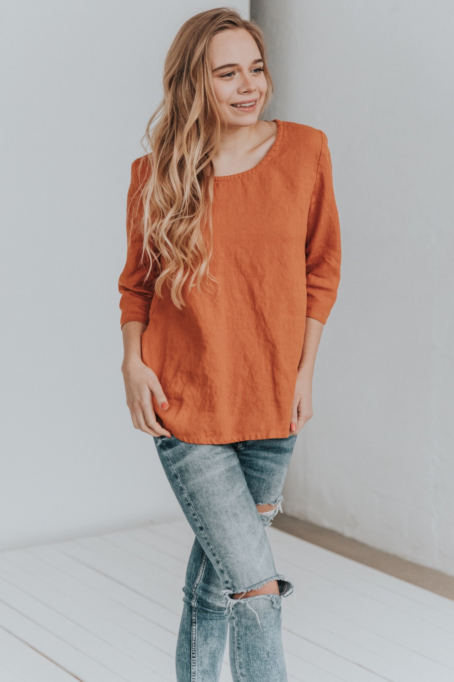 Casual linen top LUNA
