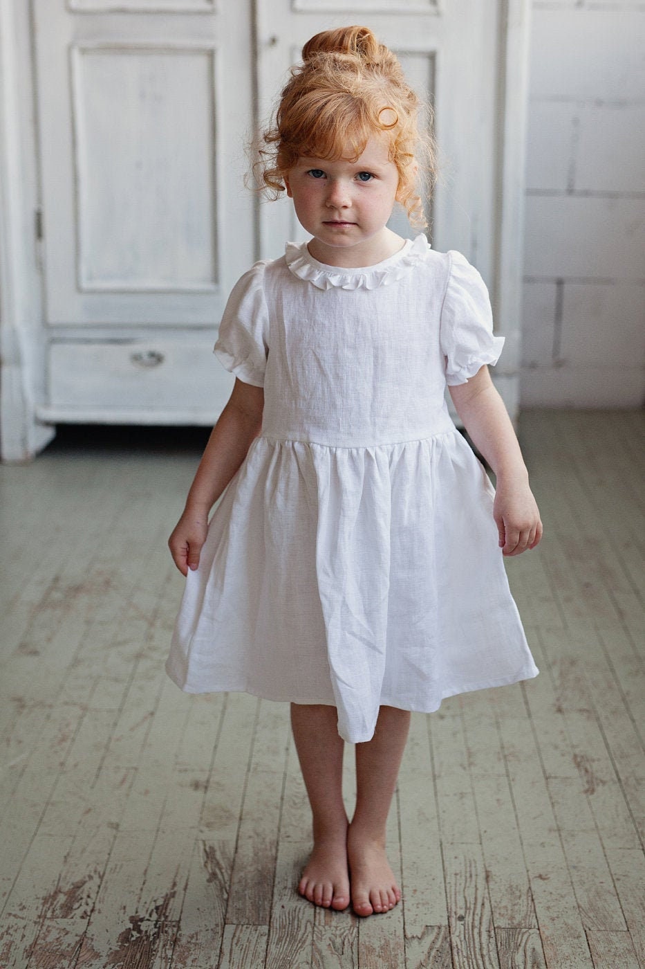 Flowergirl dress with ruffles