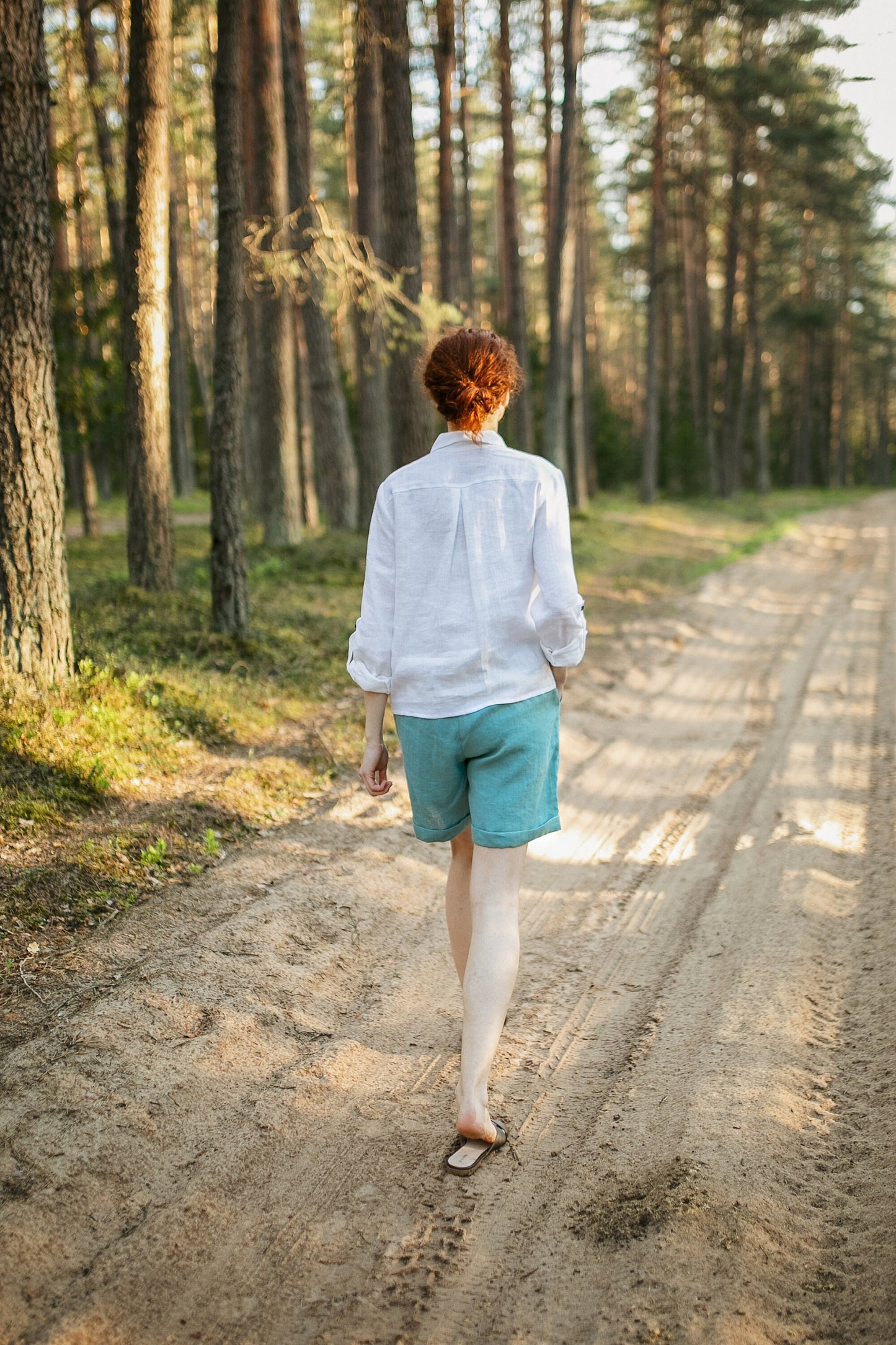 High waisted linen short for women PAULA
