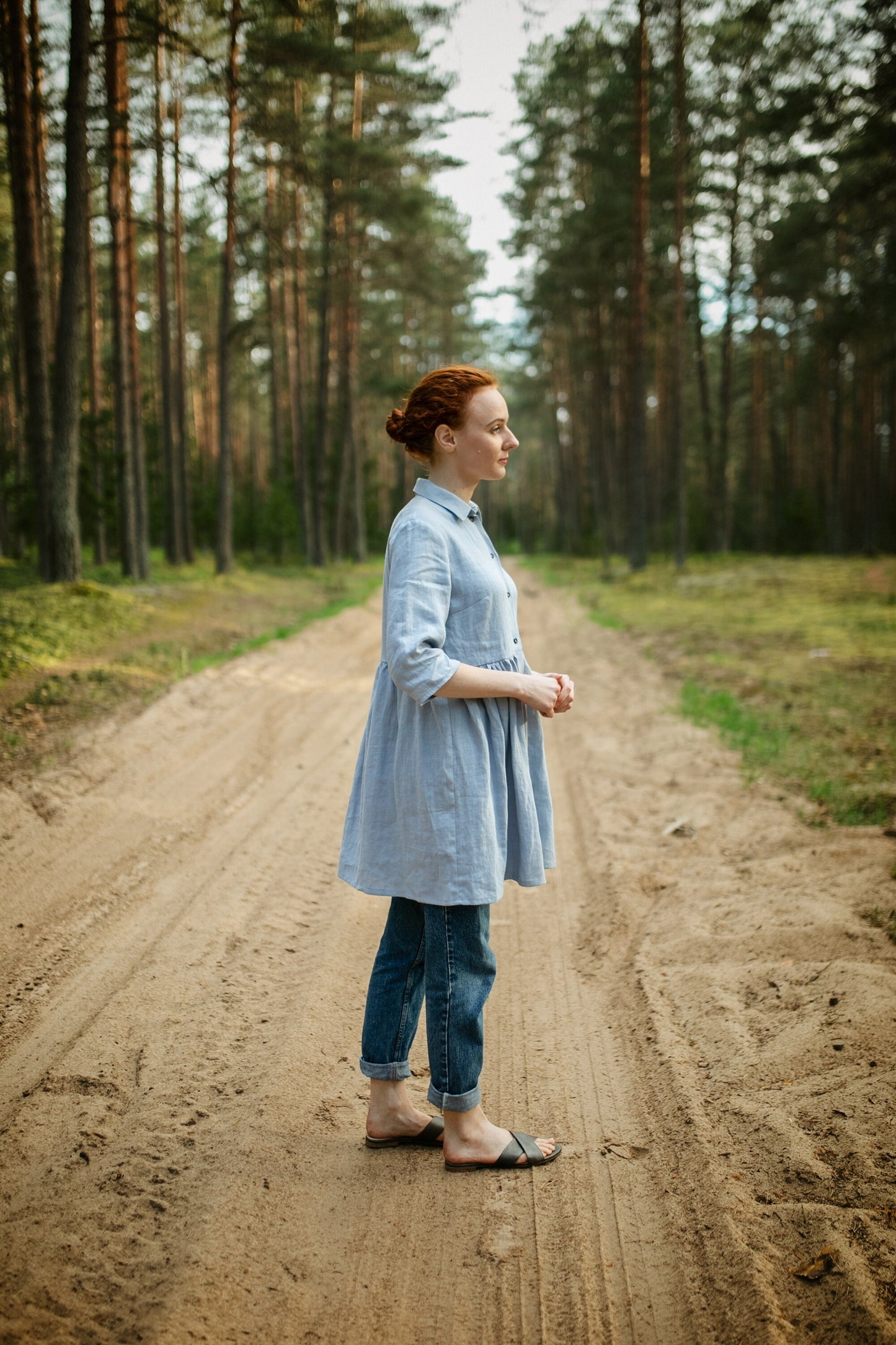 Linen tunic dress ROSE