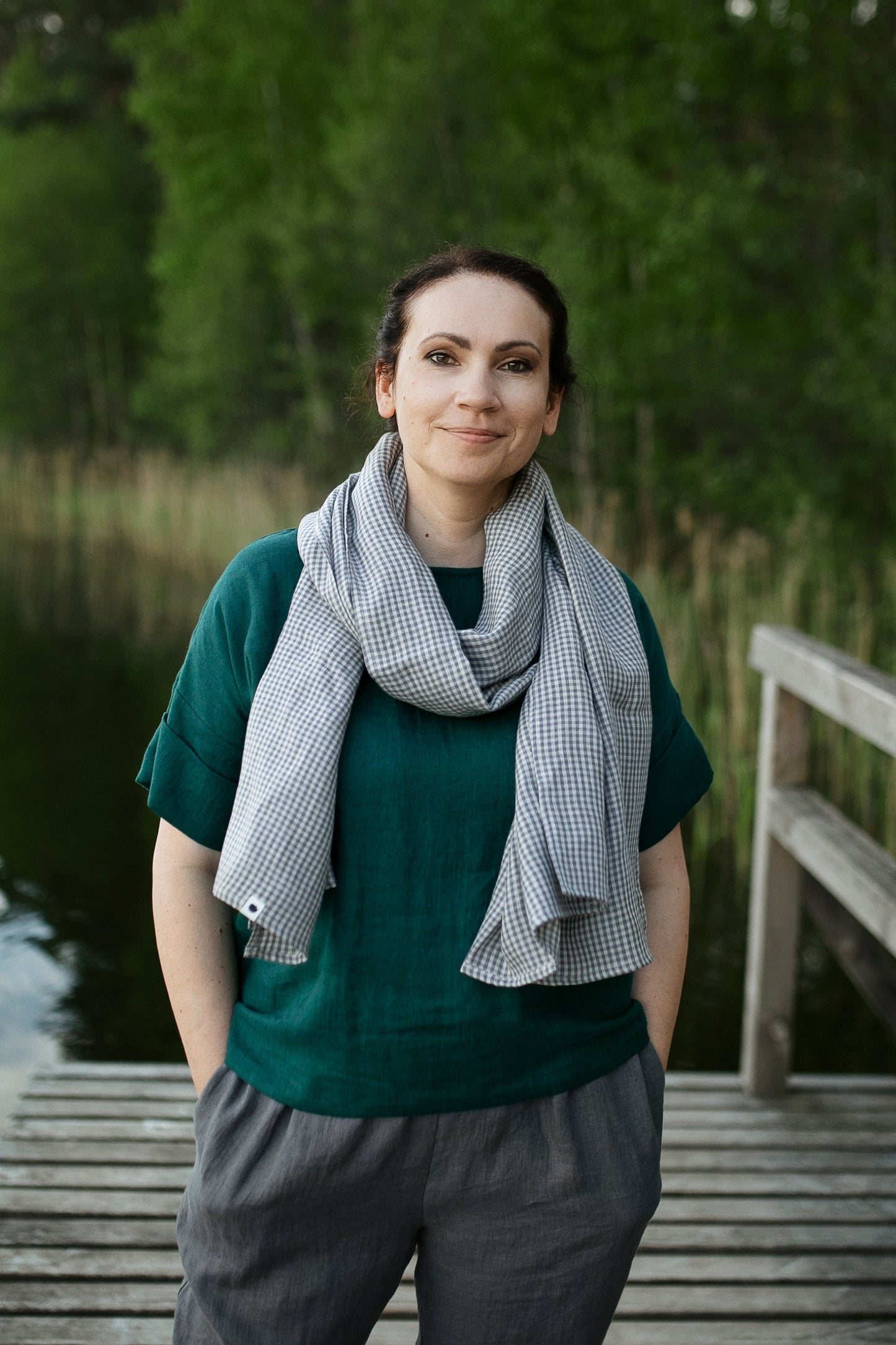 Linen scarf for men or women/READY TO SHIP