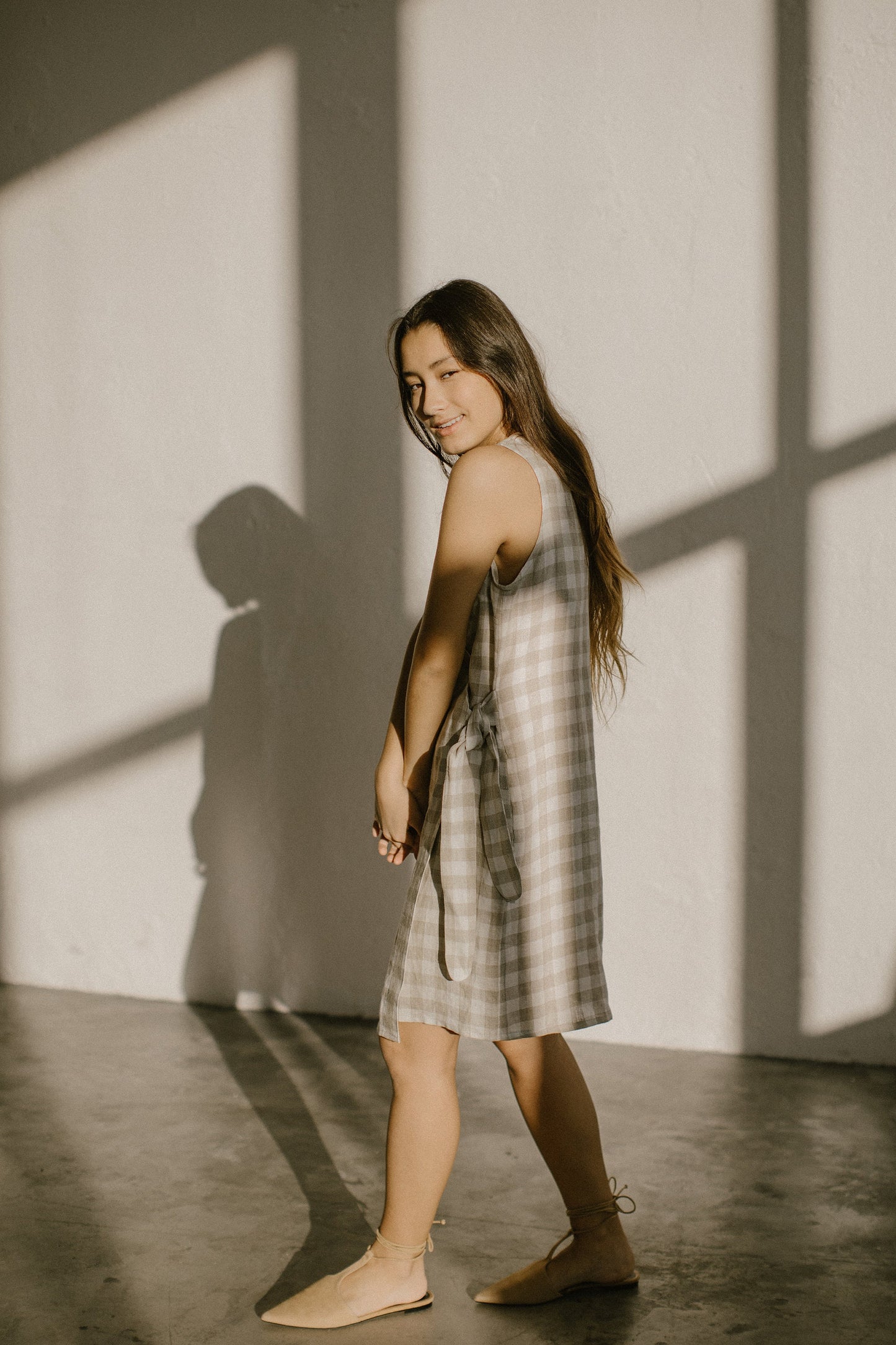 Linen wrap dress UNA