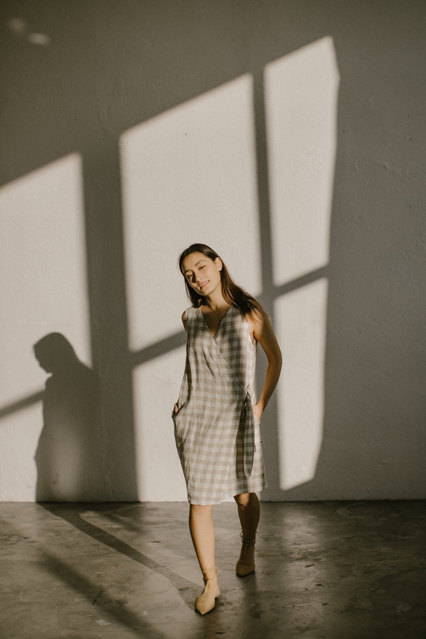 Linen wrap dress UNA