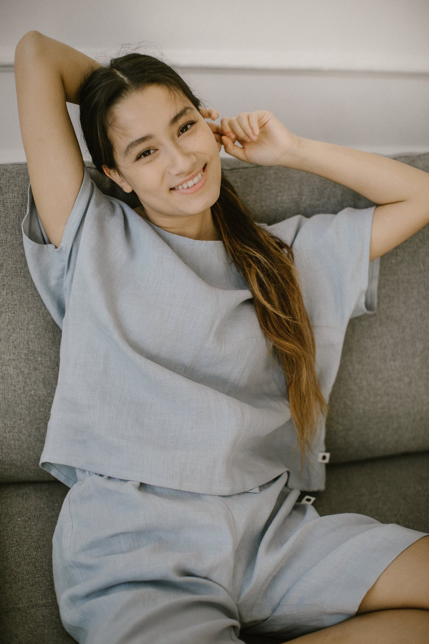 Linen pajama set for women AMBER