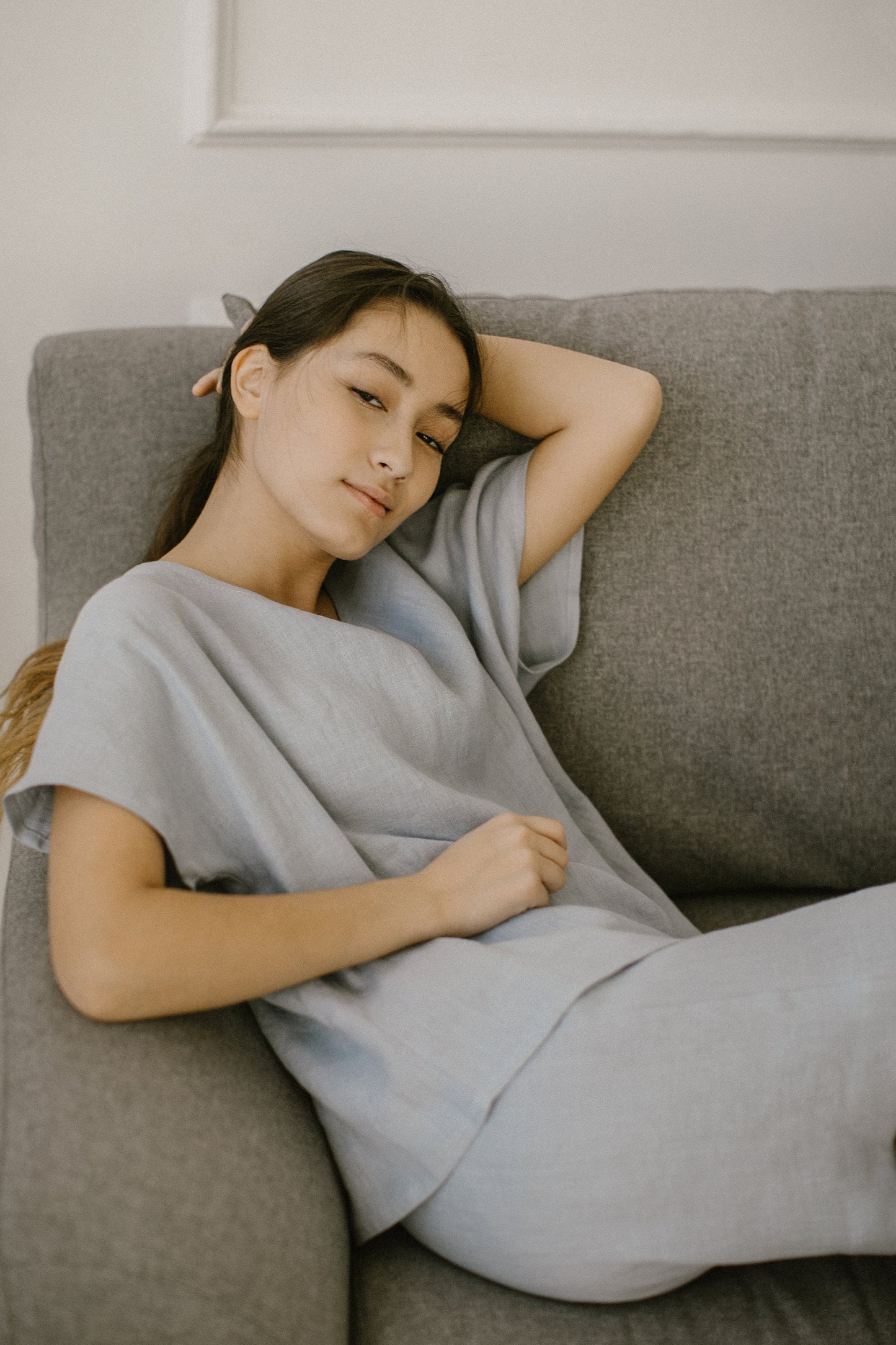 Linen pajama set for women AMBER