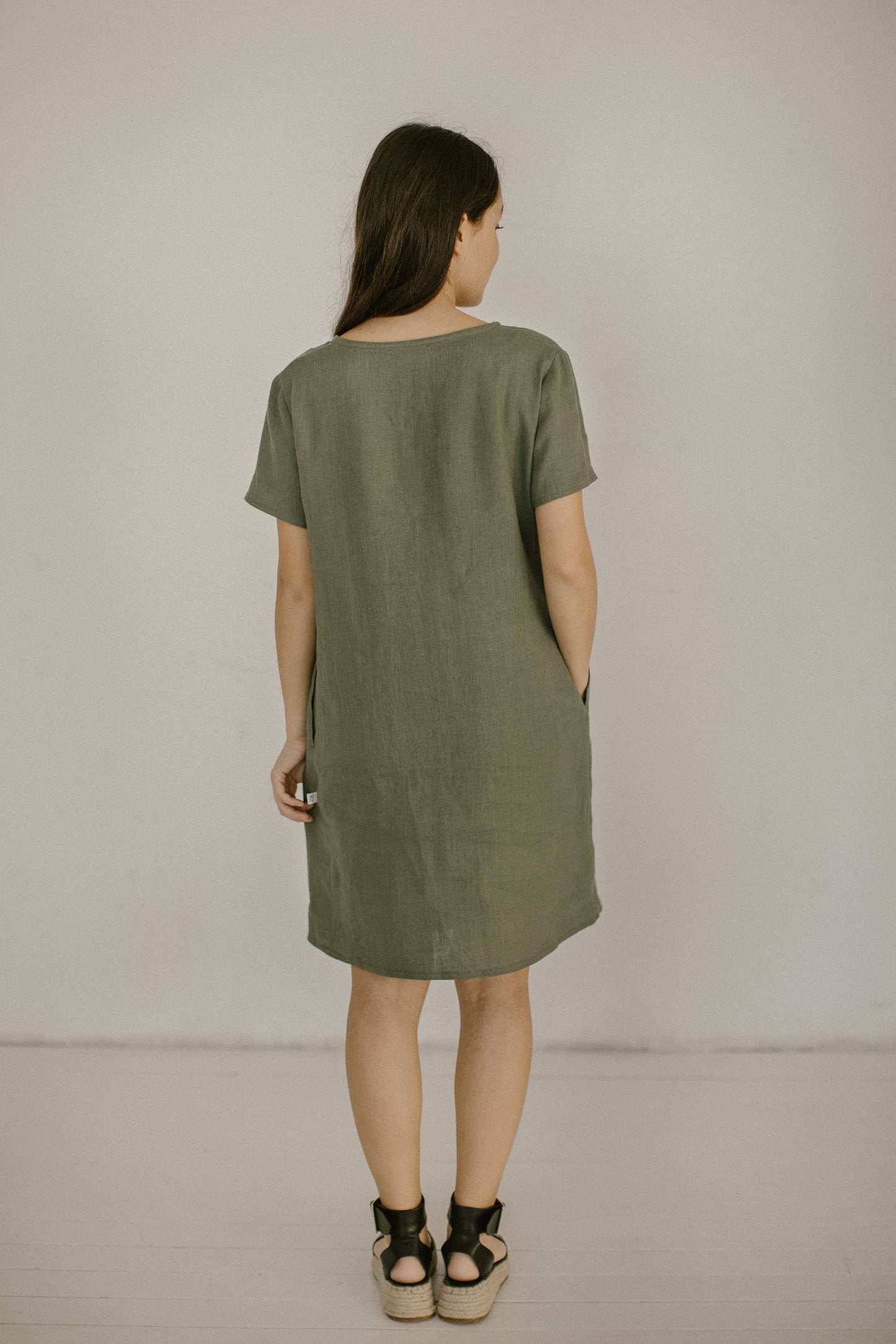 Oversized simple linen dress for summer ALISA, size 34/READY TO SHIP