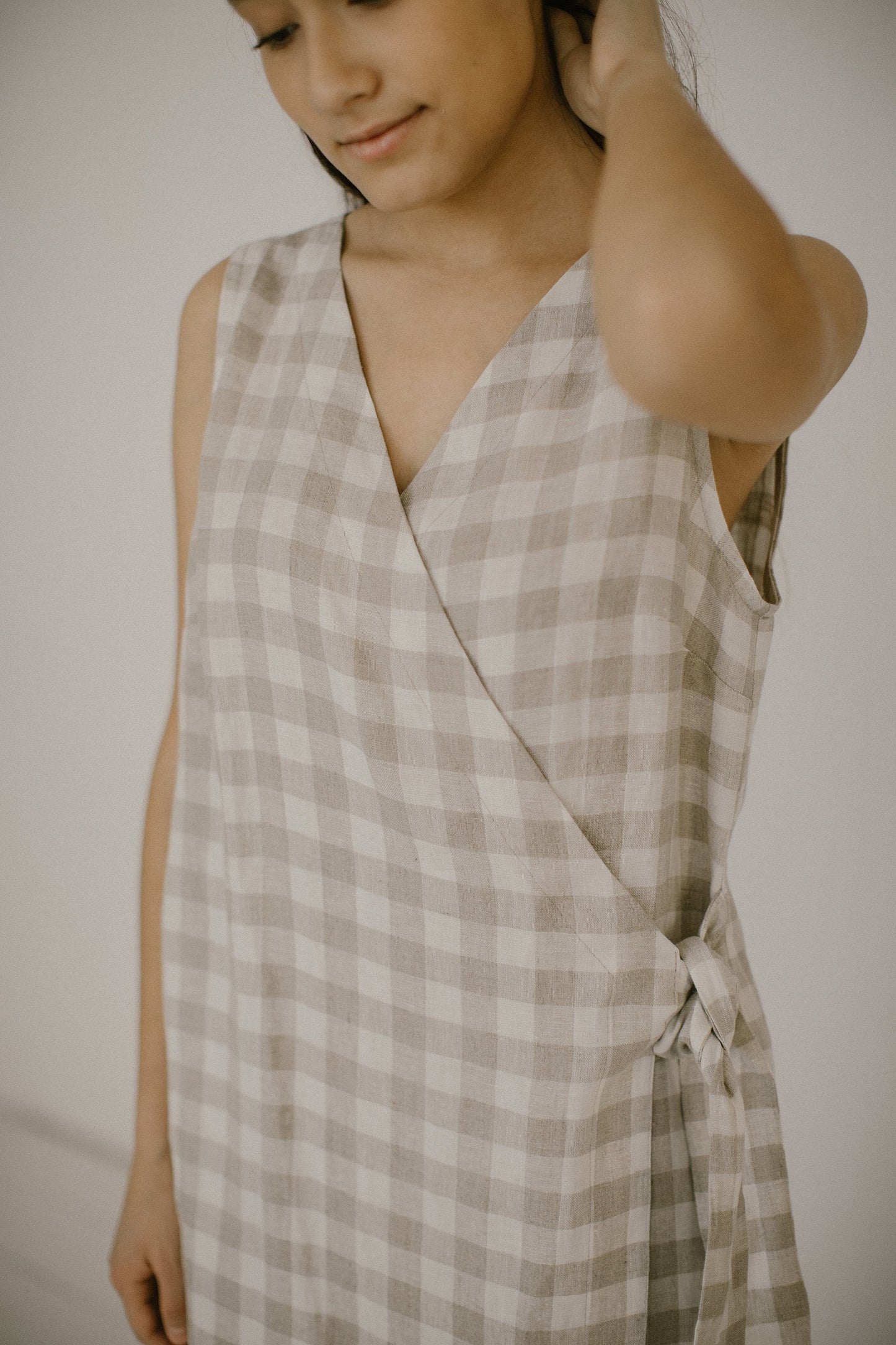 Linen wrap dress UNA