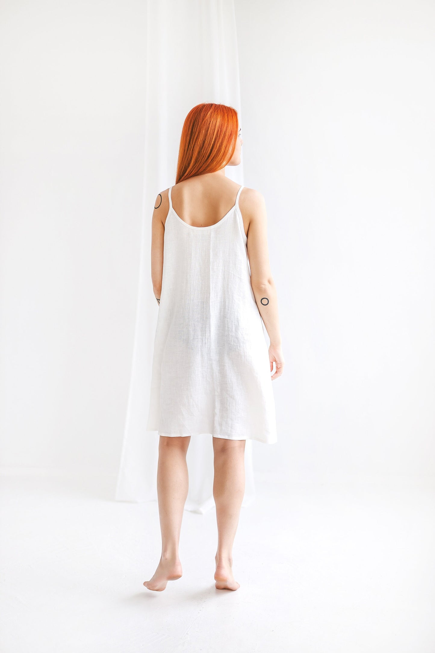 Loose linen slip dress STELLA