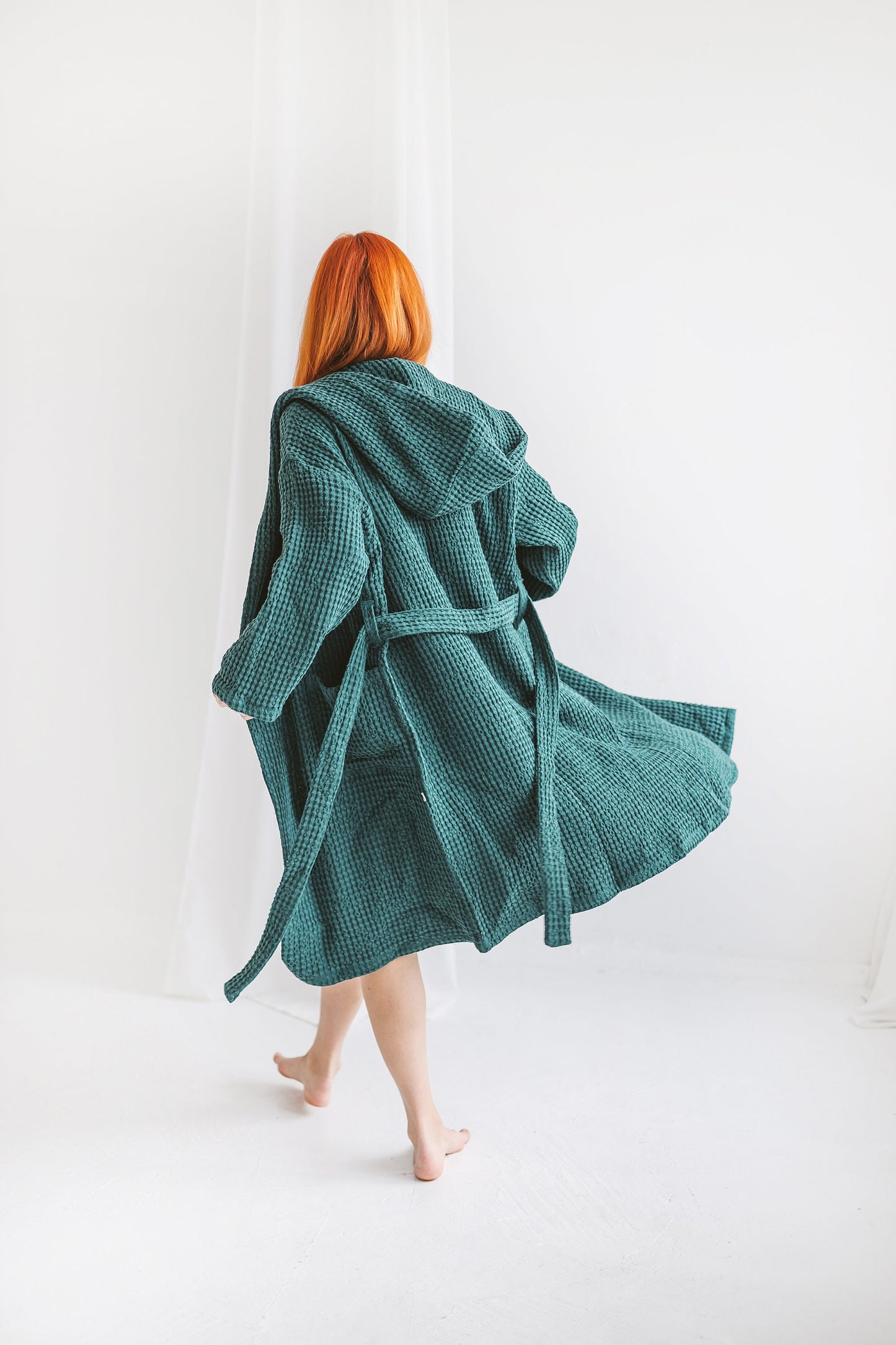 SOFT PLUS SIZE LINEN BATHROBE