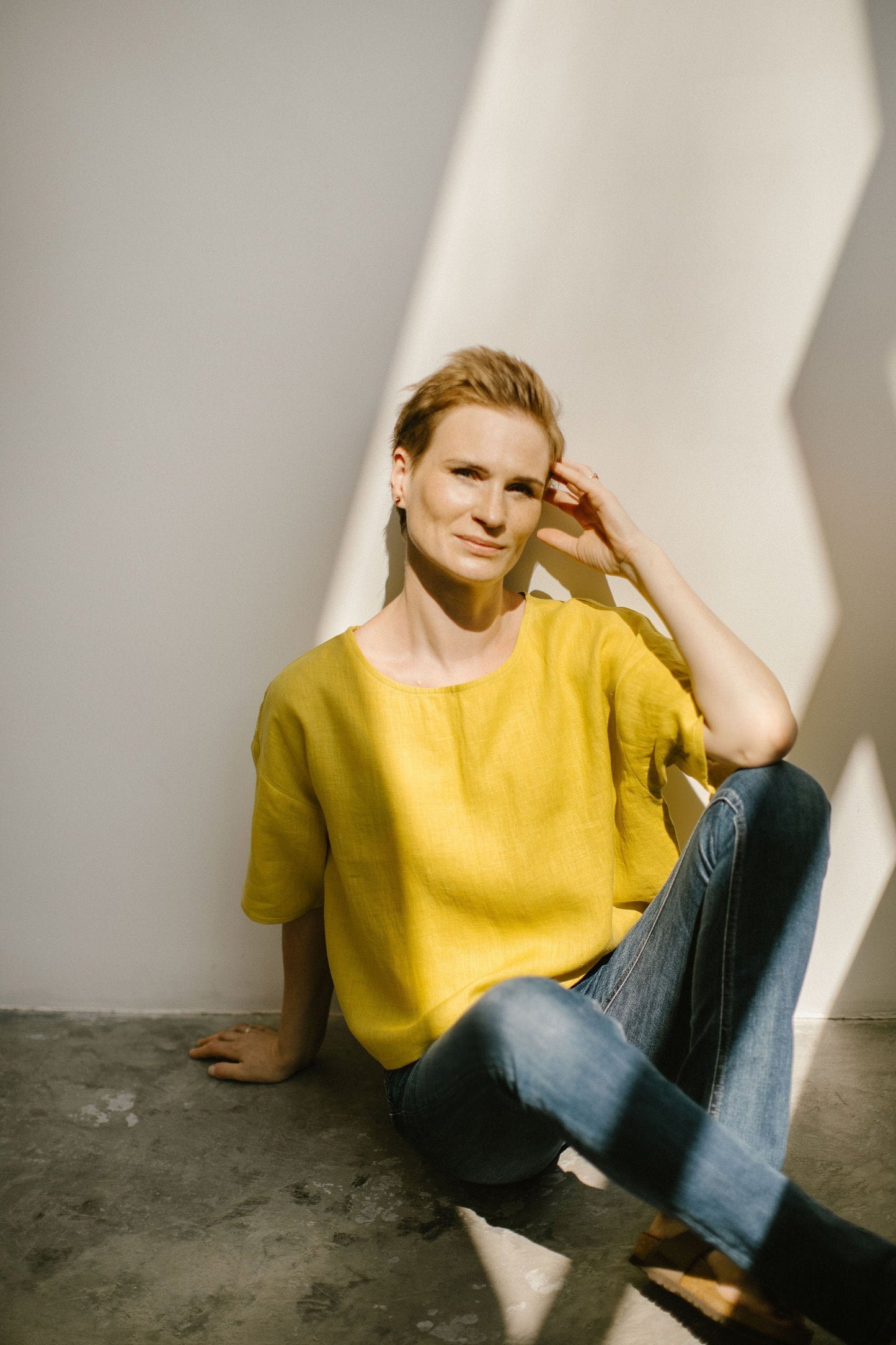 Organic linen crop top ERIKA