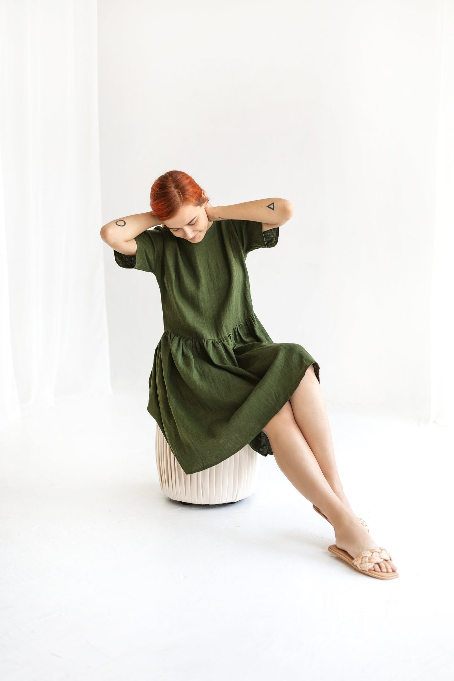 Loose linen dress ALEX