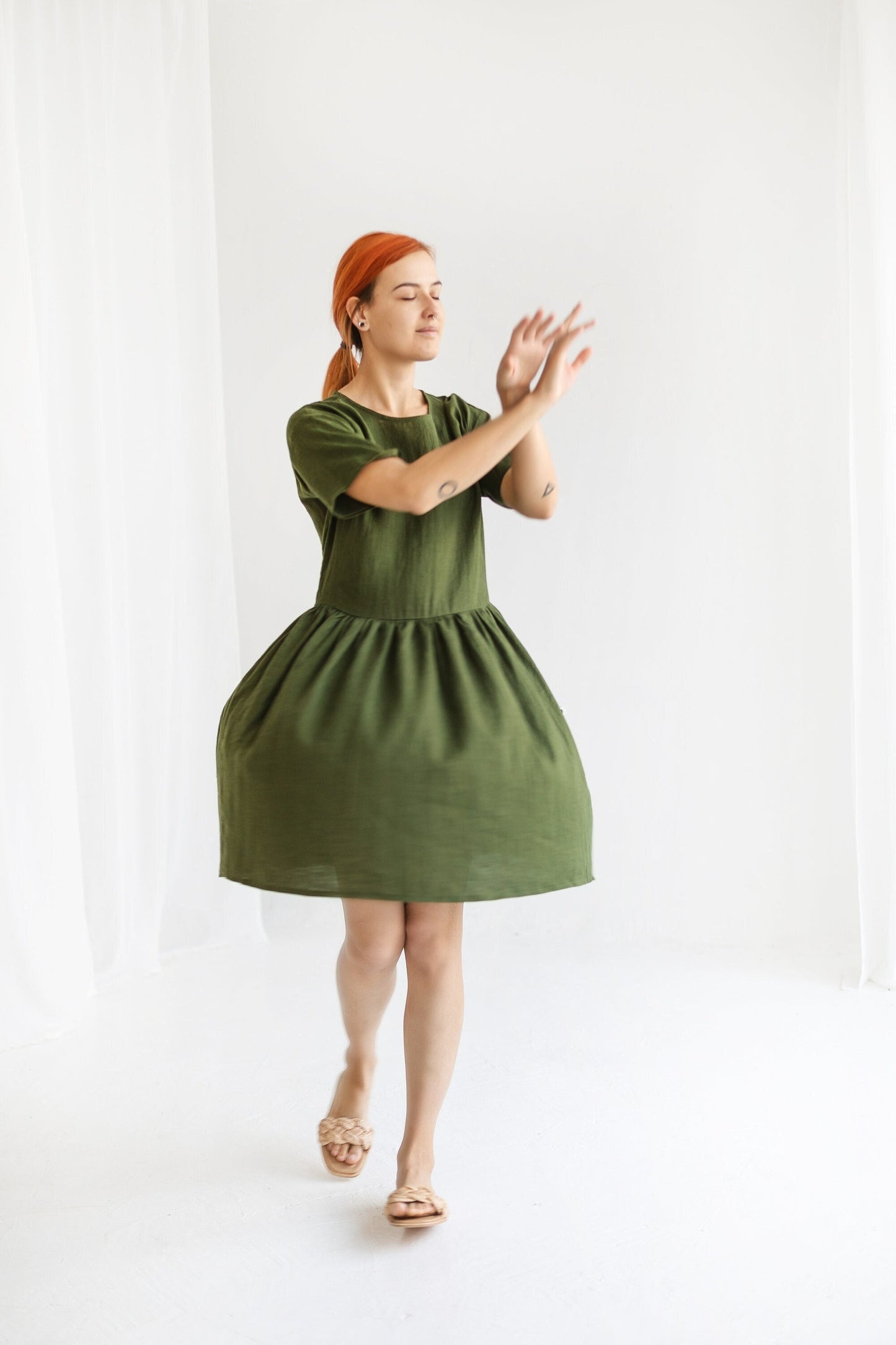 Loose linen dress ALEX